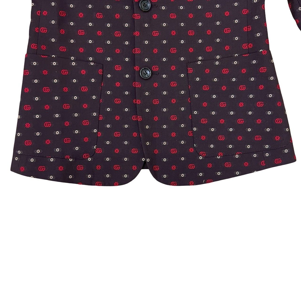 Gucci Gucci Gucci GG Flower Wool Cotton Tailored Jacket Textile Outerwear DUTY FREE for USA Size ONE SIZE - 6 Thumbnail