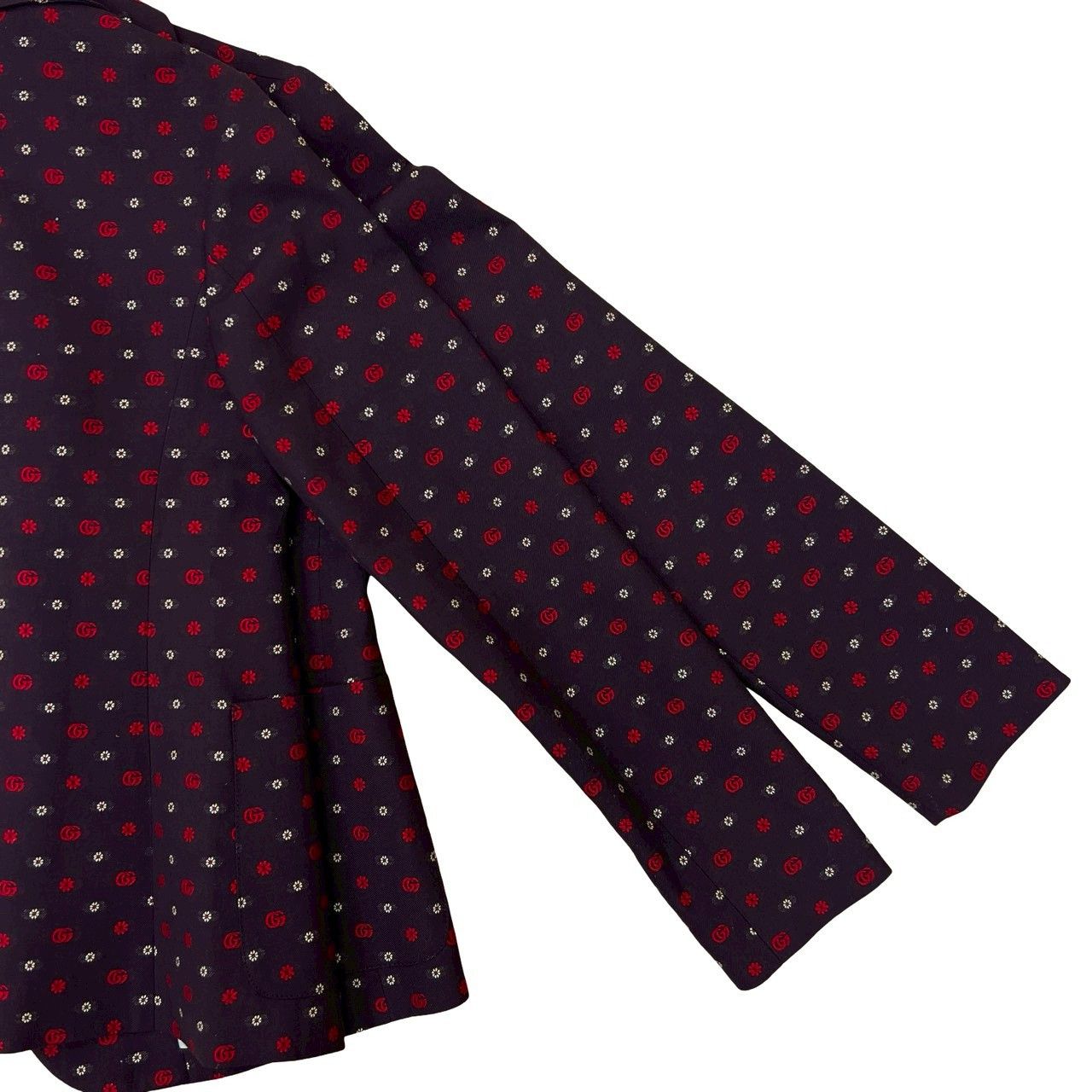 Gucci Gucci Gucci GG Flower Wool Cotton Tailored Jacket Textile Outerwear DUTY FREE for USA Size ONE SIZE - 5 Thumbnail