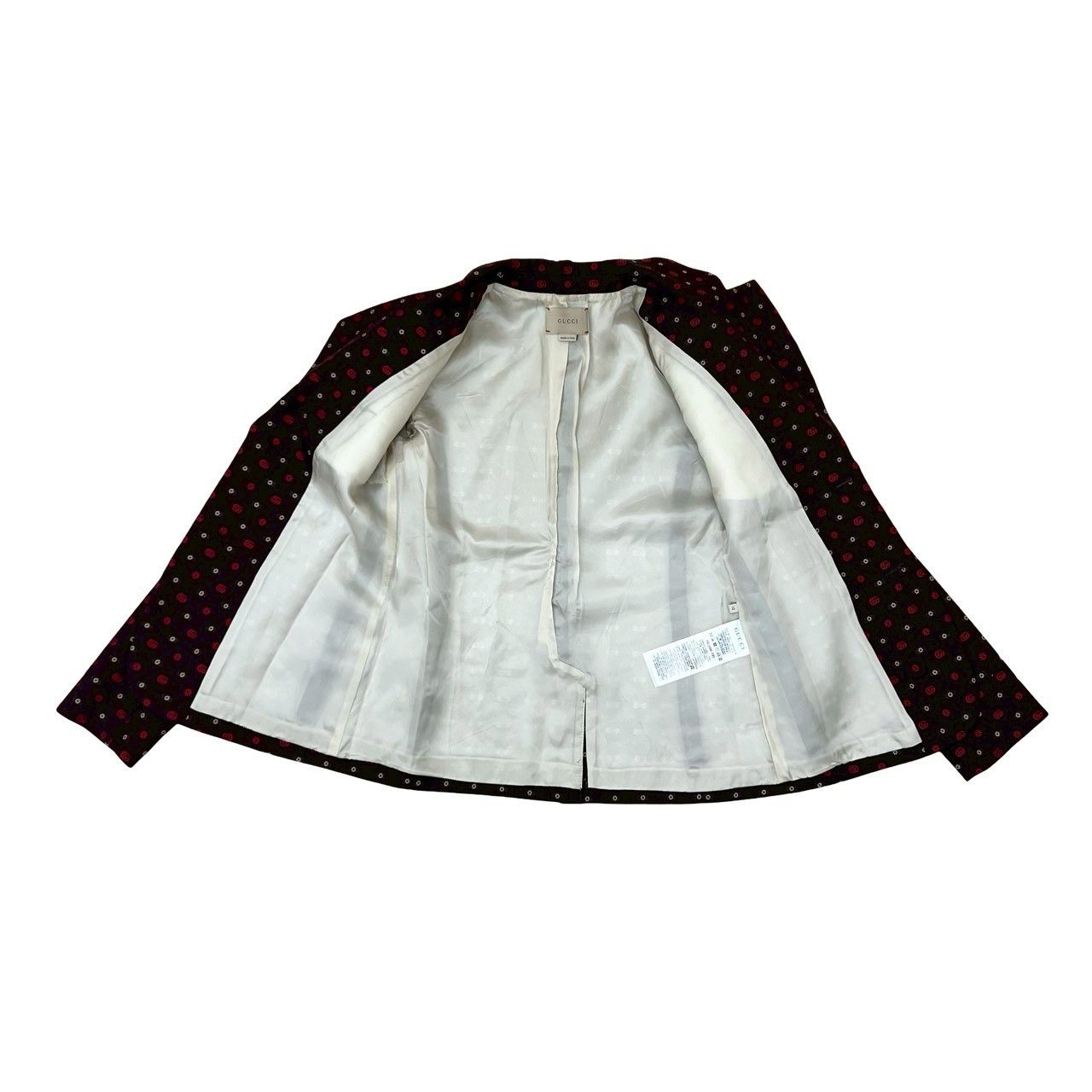 Gucci Gucci Gucci GG Flower Wool Cotton Tailored Jacket Textile Outerwear DUTY FREE for USA Size ONE SIZE - 2 Thumbnail