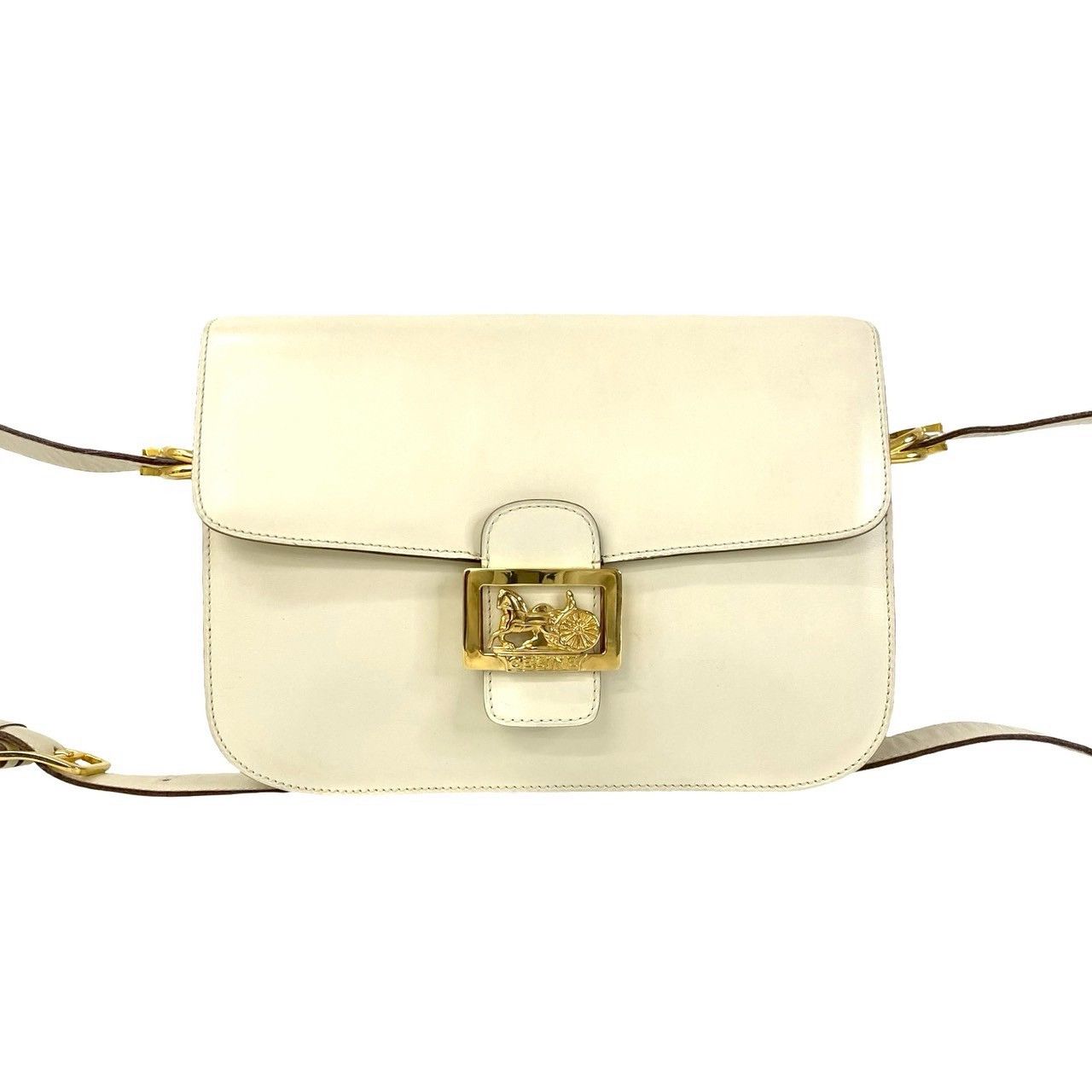 Celine Celine Celine Carriage Hardware Leather Shoulder Bag Leather Shoulder Bag DUTY FREE for USA Size ONE SIZE - 2 Thumbnail