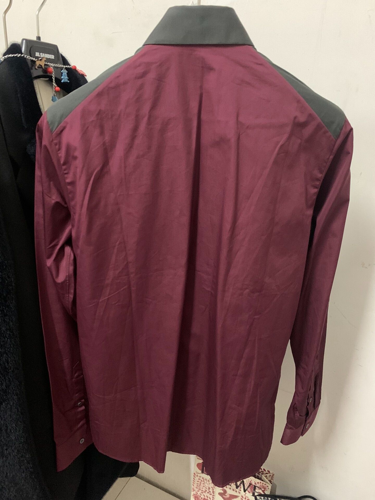 Jil Sander Jil Sander Red Contrast Shirt Size US M / EU 48-50 / 2 - 2 Thumbnail