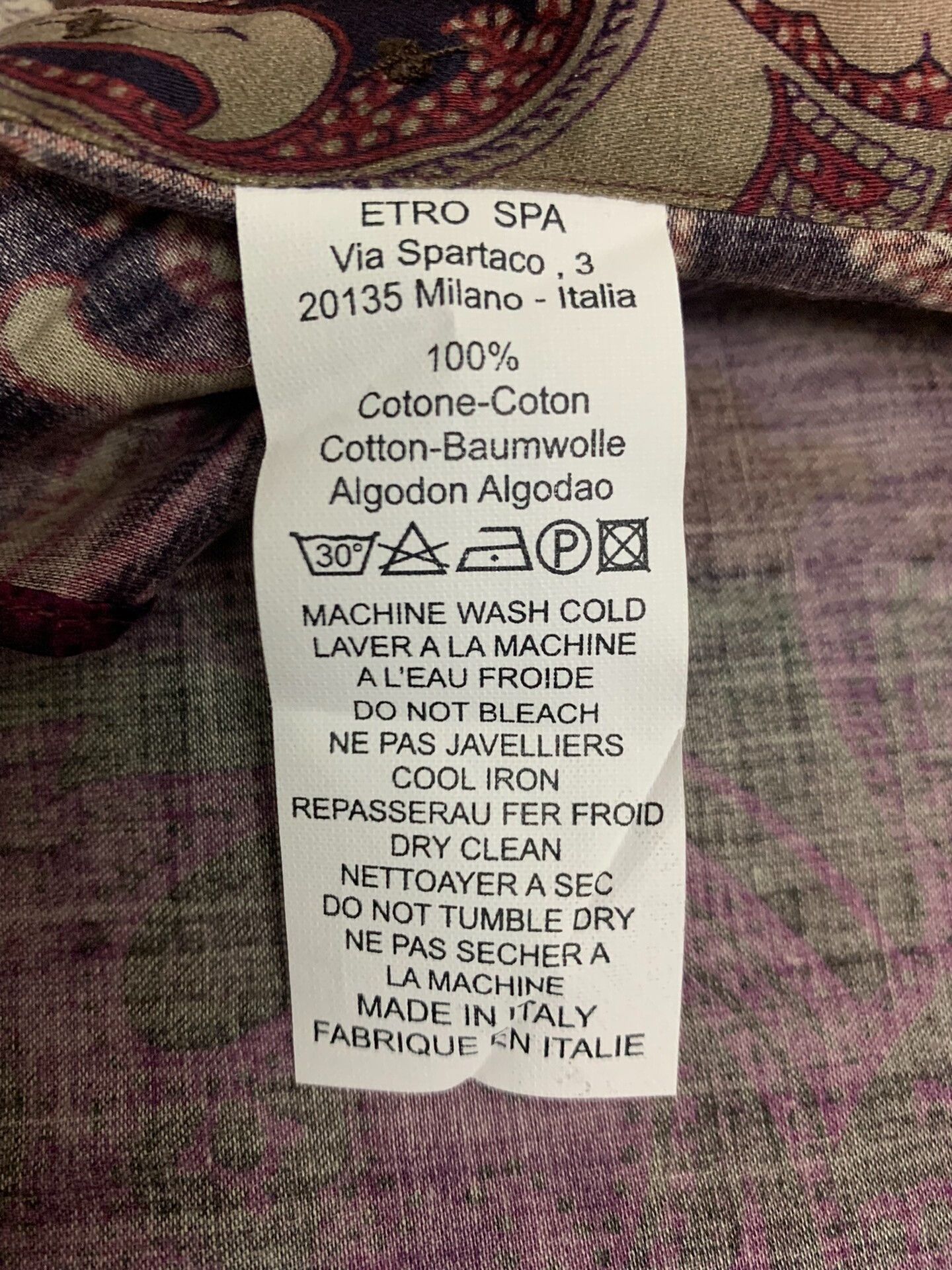 Etro Etro Paisley Pattern Purple Shirt Size US M / EU 48-50 / 2 - 5 Thumbnail