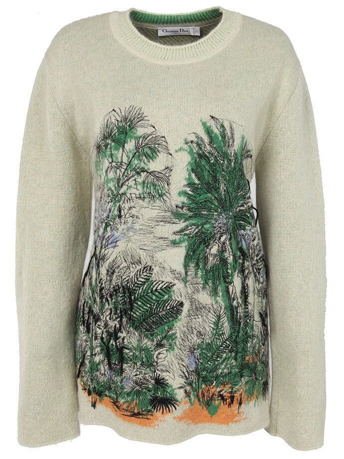 Dior Dior Jungle Embroidered Knit Sweater Size XS / US 0-2 / IT 36-38 - 2 Thumbnail