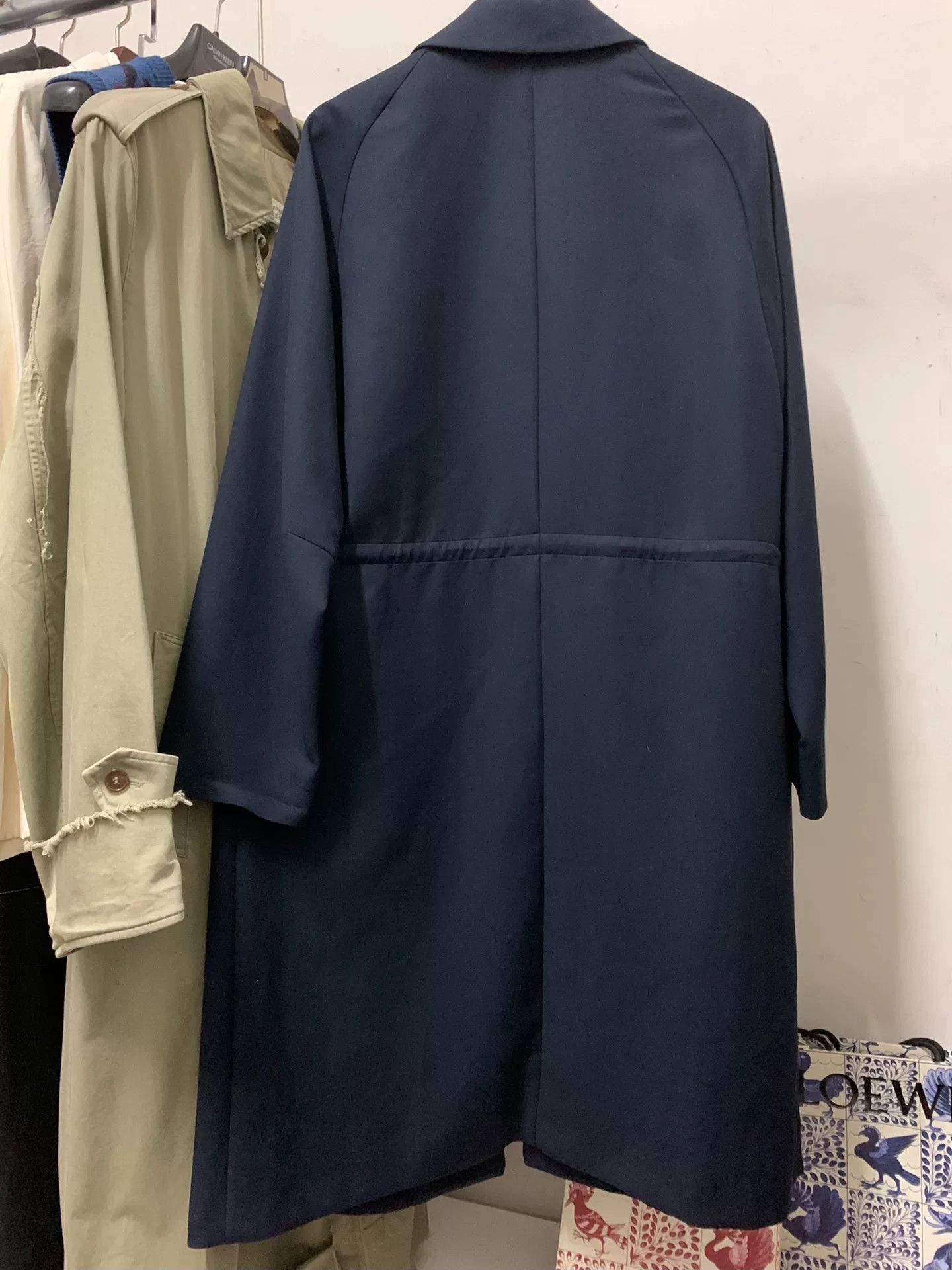 Maison Margiela Maison Margiela Navy Drawstring Trench Coat Size US S / EU 44-46 / 1 - 2 Thumbnail