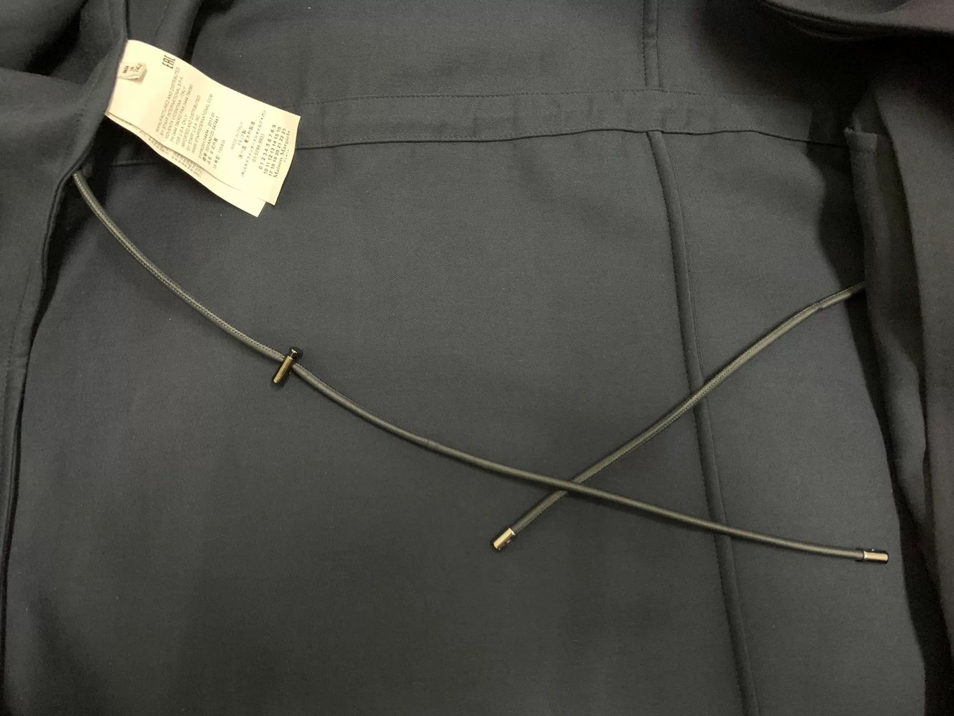 Maison Margiela Maison Margiela Navy Drawstring Trench Coat Size US S / EU 44-46 / 1 - 6 Thumbnail