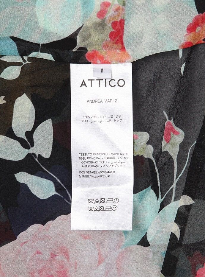 The Attico Attico Floral Silk Shirt for Women Size S / US 4 / IT 40 - 4 Thumbnail