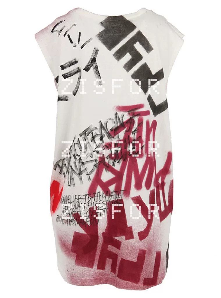 Faith Connexion Faith Connexion Graffiti Sleeveless T-Shirt Size S / US 4 / IT 40 - 2 Thumbnail