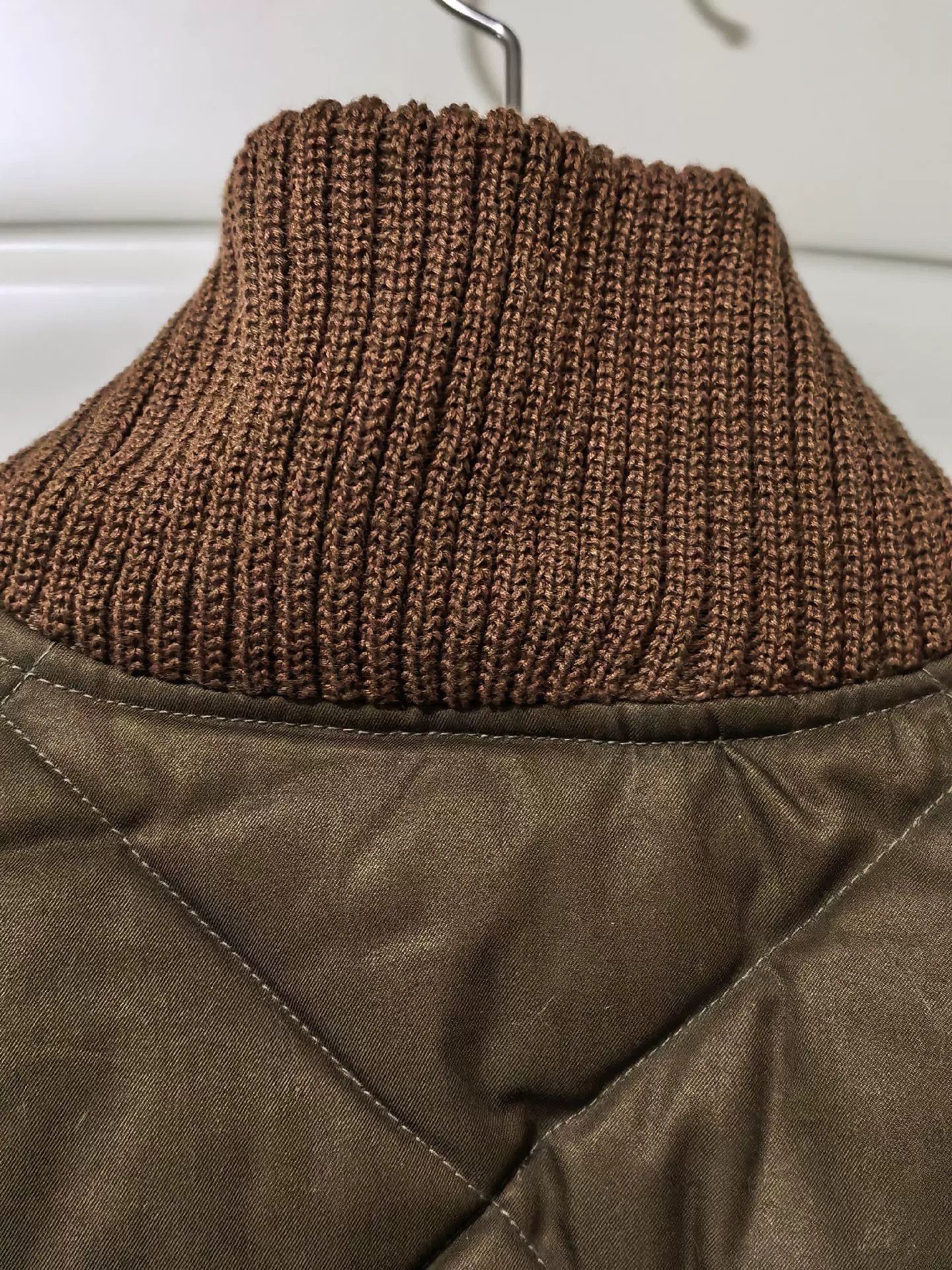 Warehouse & Co. Retro Chocolate Quilted Down Jacket Size US M / EU 48-50 / 2 - 8 Thumbnail