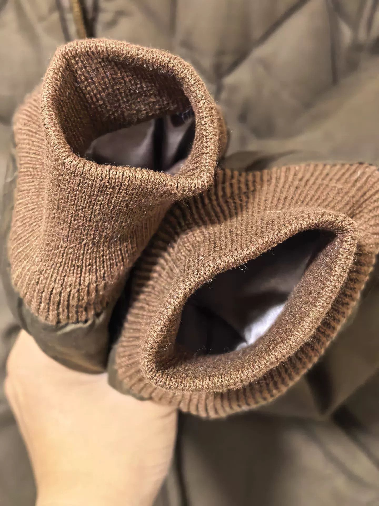 Warehouse & Co. Retro Chocolate Quilted Down Jacket Size US M / EU 48-50 / 2 - 7 Thumbnail