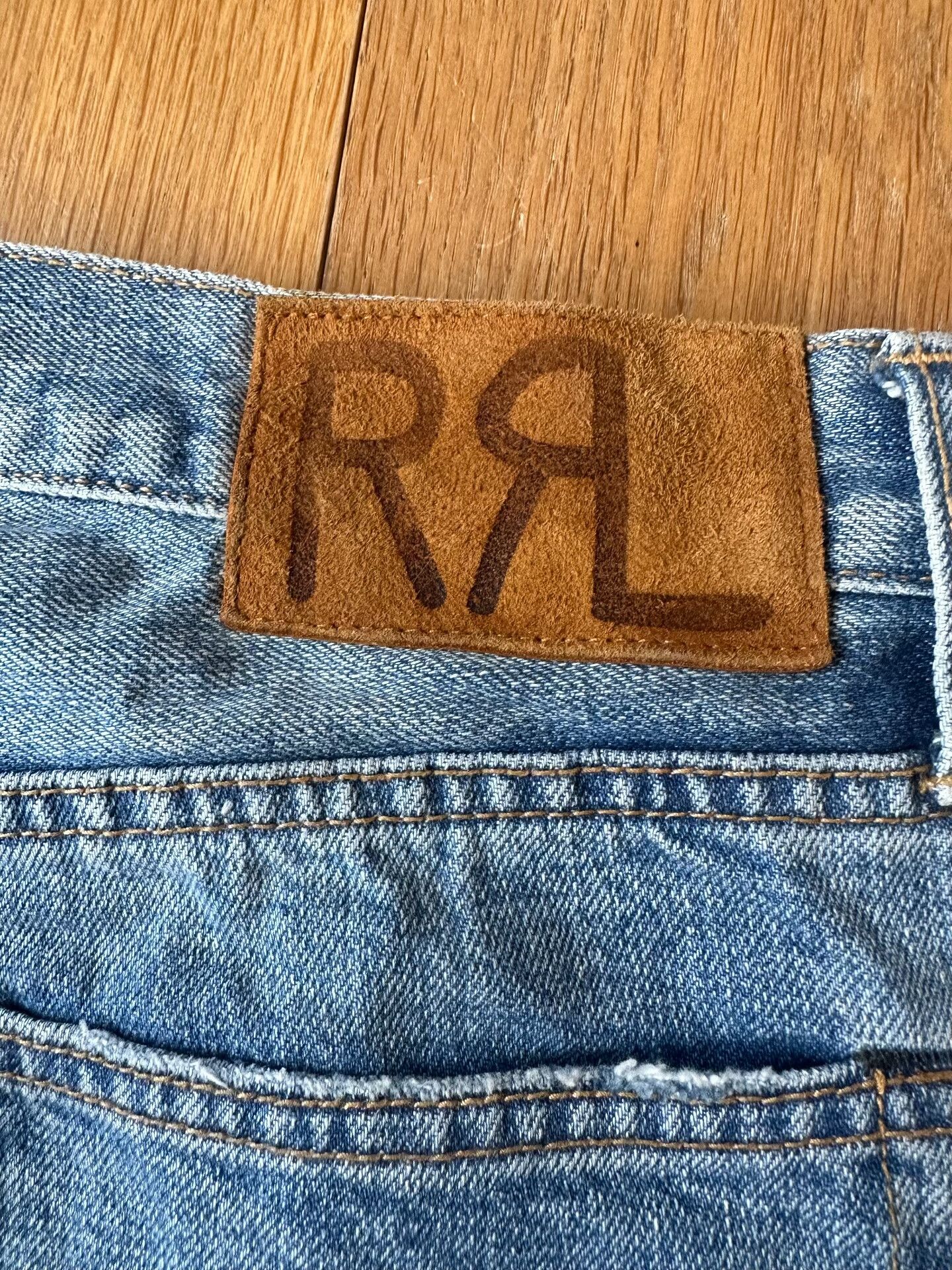 RRL Ralph Lauren RRL Vintage Khaki Jeans W33 L32 Size US 33 - 3 Thumbnail
