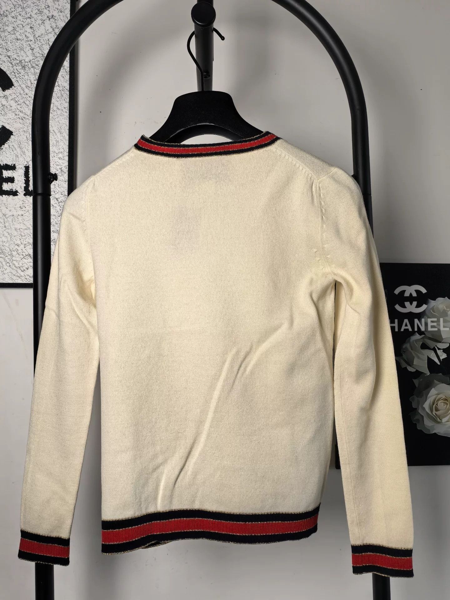 Gucci Gucci Wool Sweater with Red Green Stripes Size US M / EU 48-50 / 2 - 2 Thumbnail