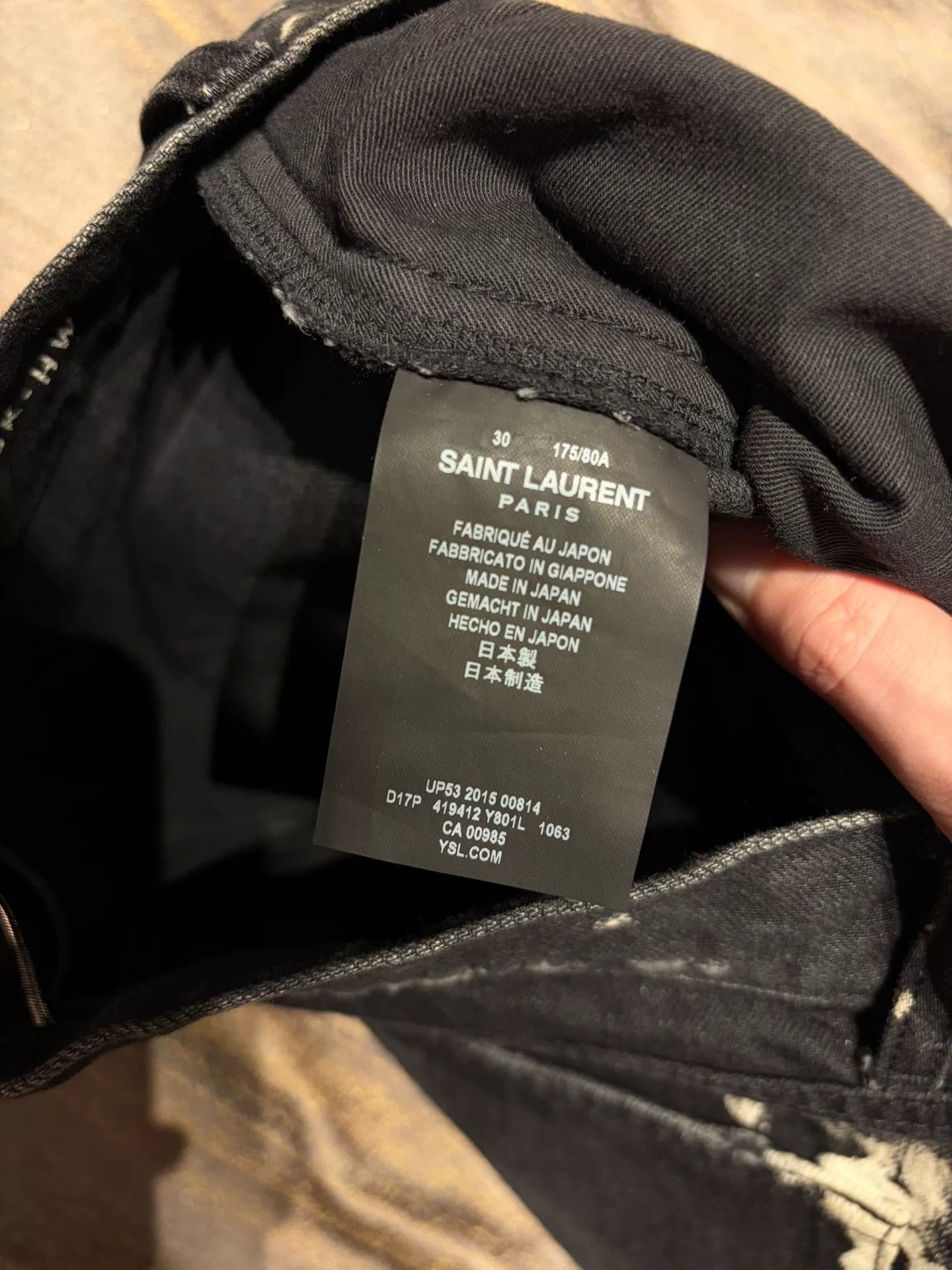 Saint Laurent Paris Saint Laurent Bleached Distressed Jeans 30 Size US 30 / EU 46 - 6 Thumbnail