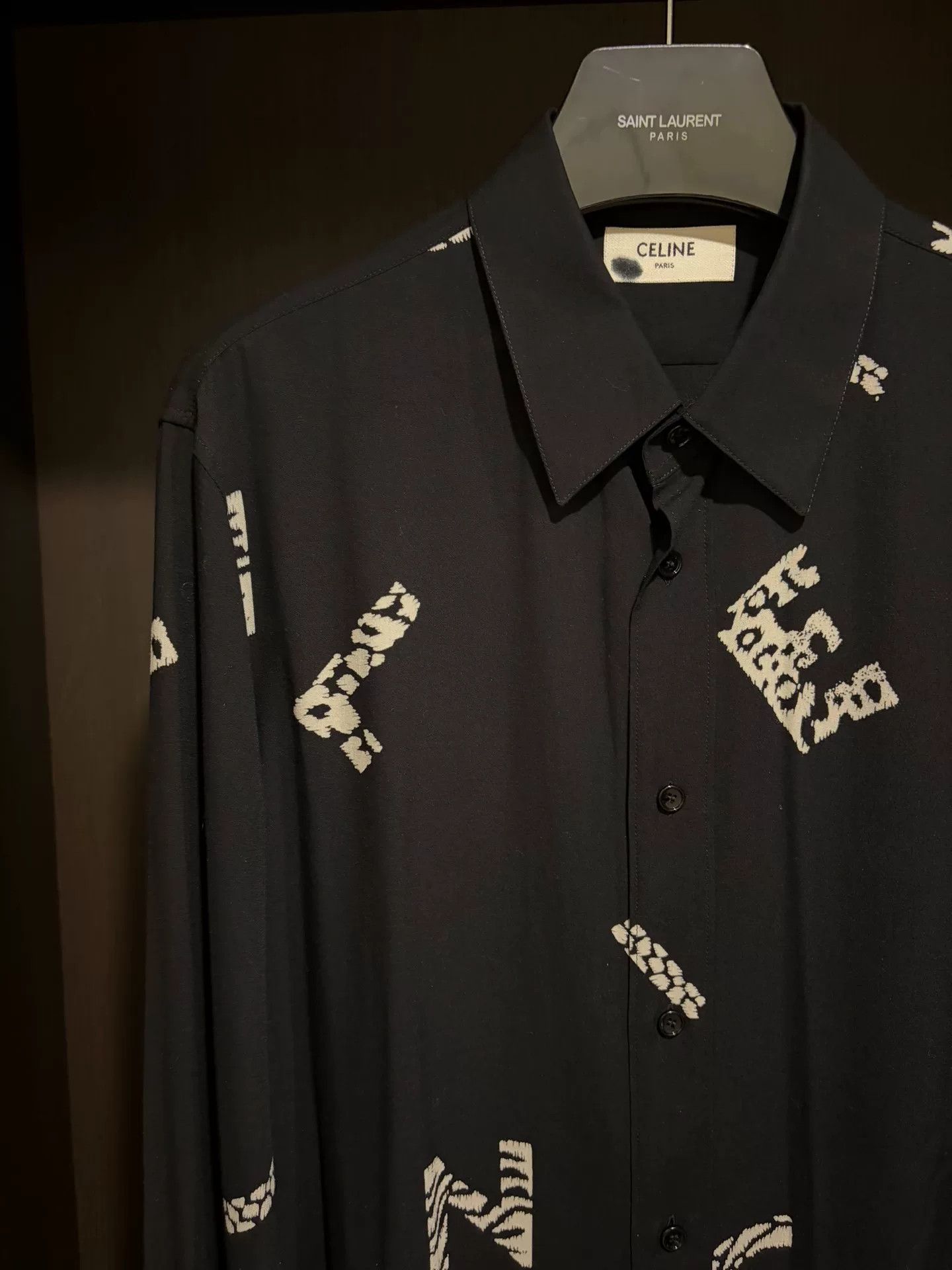 Celine Celine Men's Printed Shirt Size 37 Size US S / EU 44-46 / 1 - 4 Thumbnail
