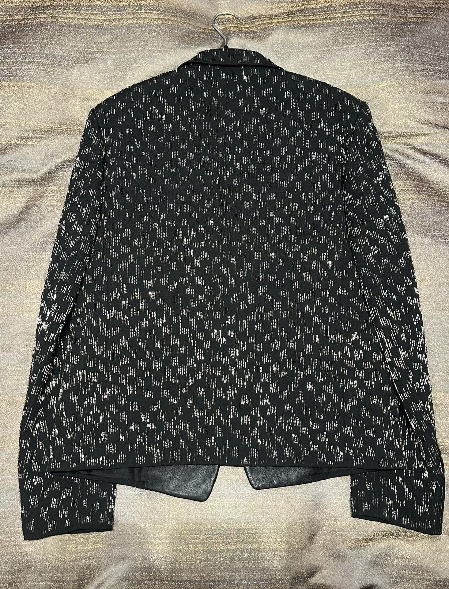 Saint Laurent Paris Saint Laurent Black Houndstooth Embroidered Jacket Size US M / EU 48-50 / 2 - 2 Thumbnail