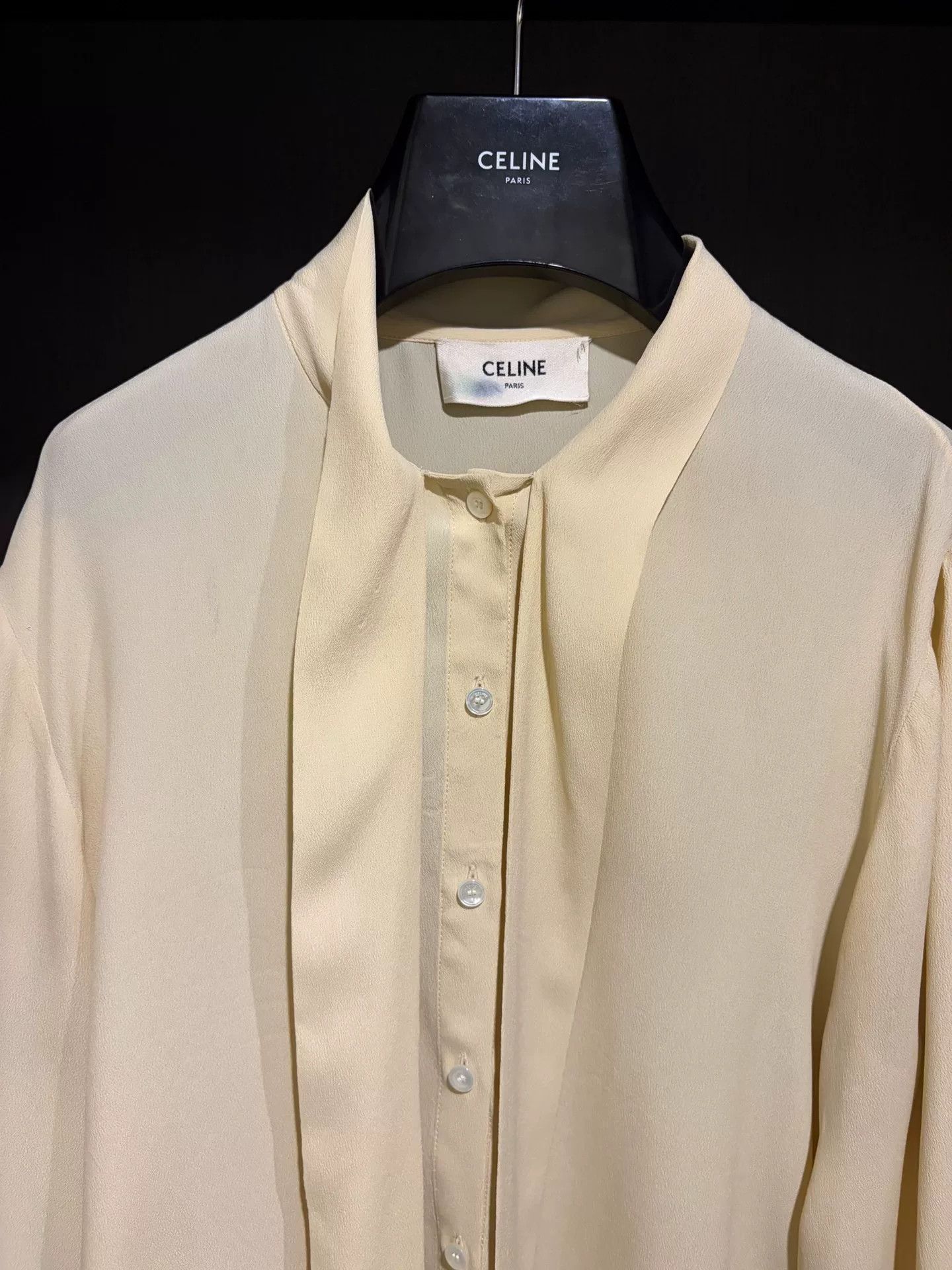Celine Celine Beige Silk Shirt Size 36 Size XS / US 0-2 / IT 36-38 - 2 Thumbnail