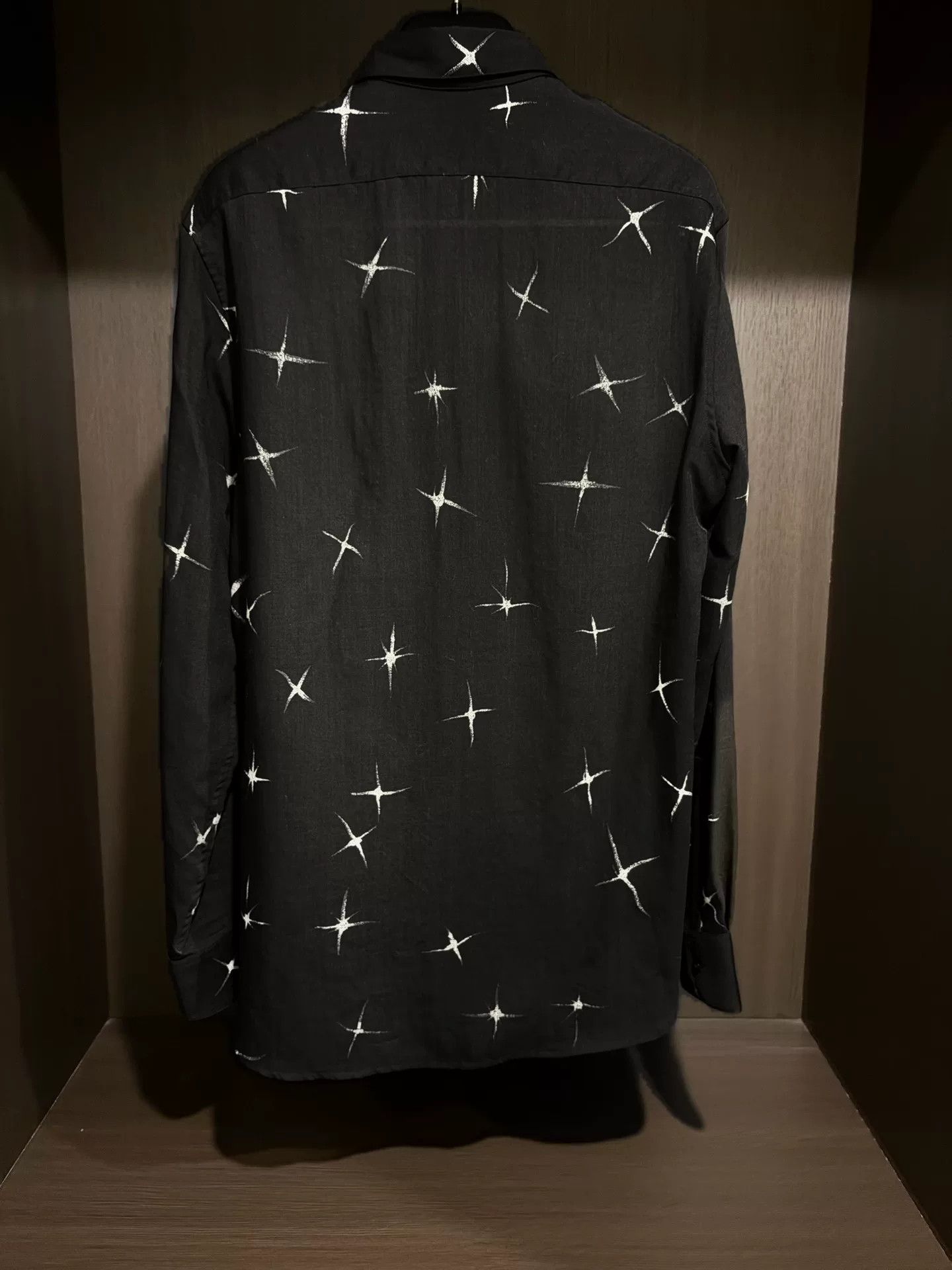Saint Laurent Paris Saint Laurent Black Star Print Shirt Size M / US 6-8 / IT 42-44 - 3 Thumbnail