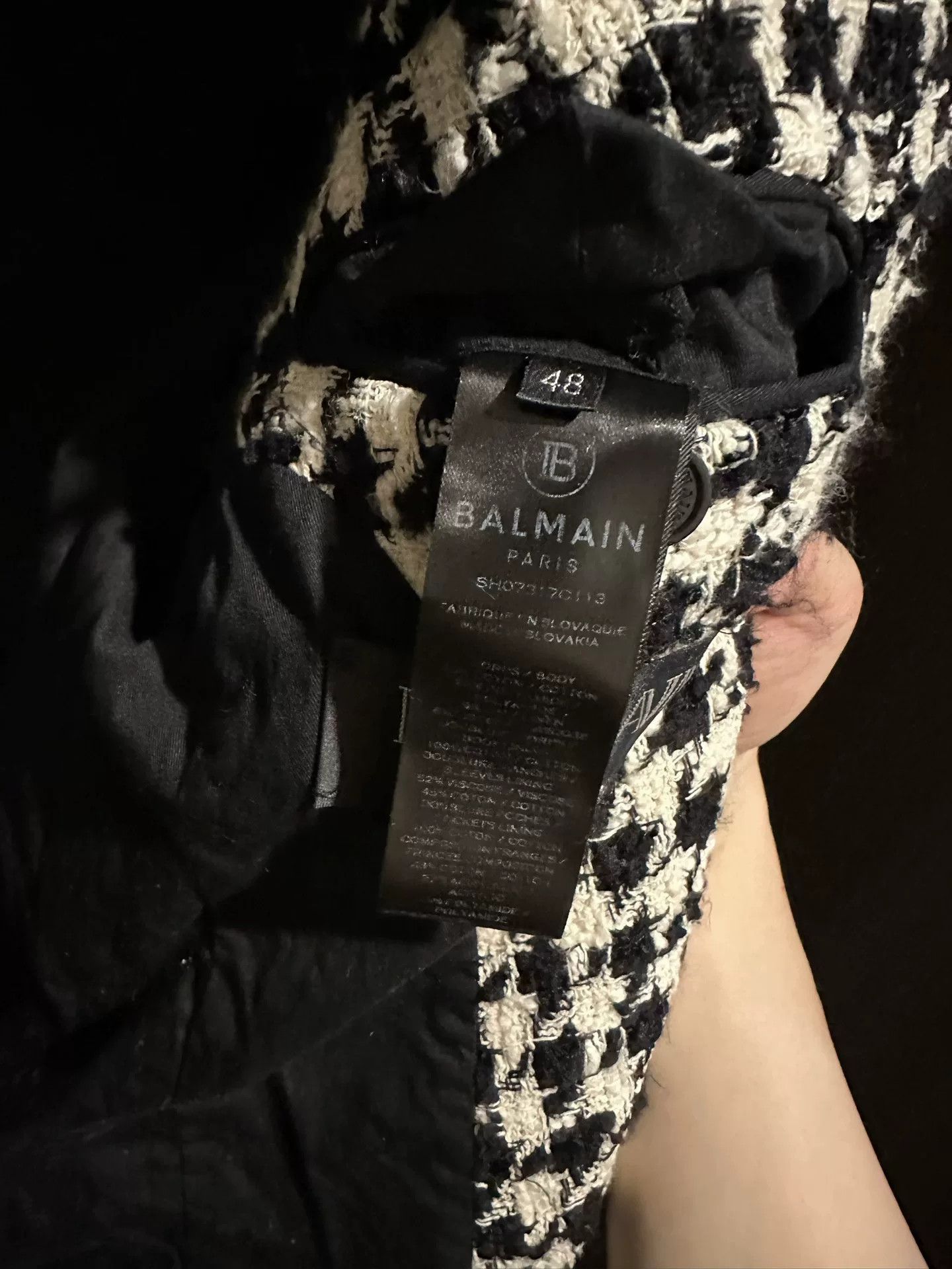 Balmain Balmain Houndstooth Blazer Size 48 Size L / US 10 / IT 46 - 5 Thumbnail