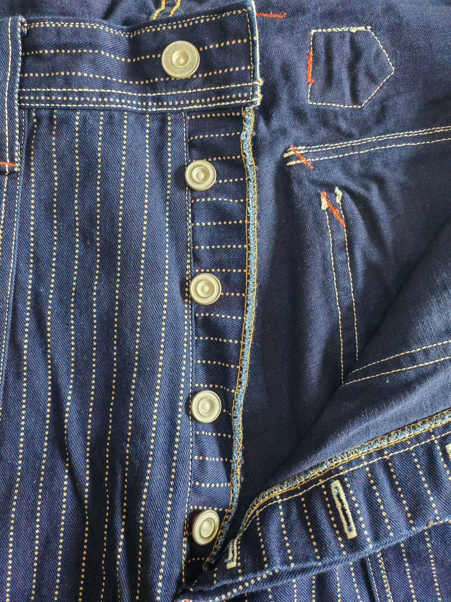 Freewheelers Freewheelers Striped Work Trousers Size 32 Size US 32 / EU 48 - 3 Thumbnail