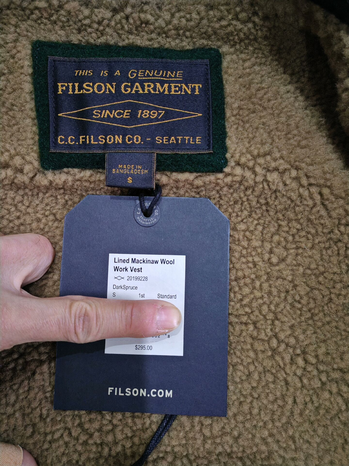 Filson Filson Wool Vest Size S New Condition Size US S / EU 44-46 / 1 - 4 Thumbnail