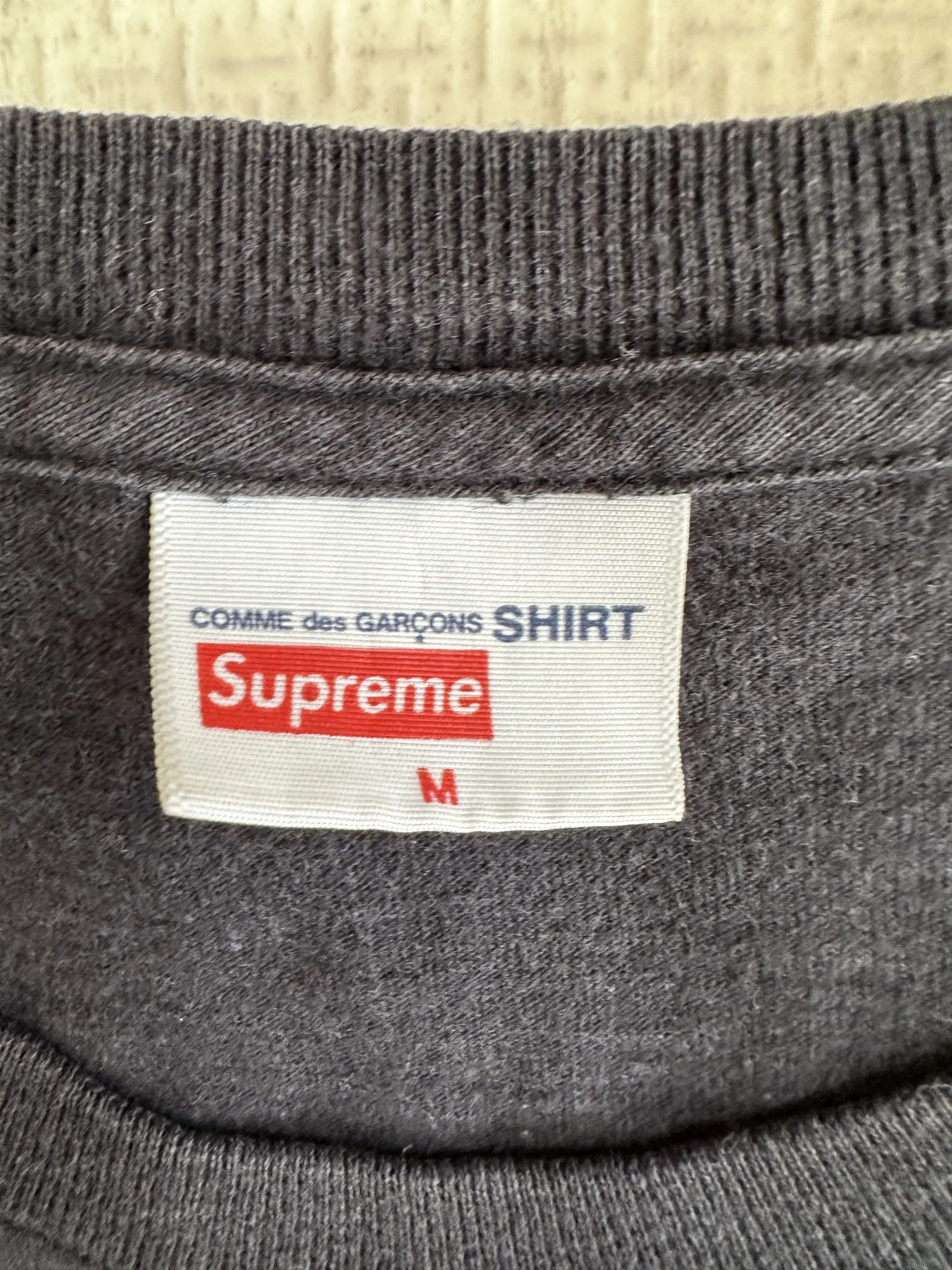 Comme des Garcons COMME des GARCONS SHIRT × SUPREME 17SS Box Logo Tee Black M Size US M / EU 48-50 / 2 - 5 Thumbnail