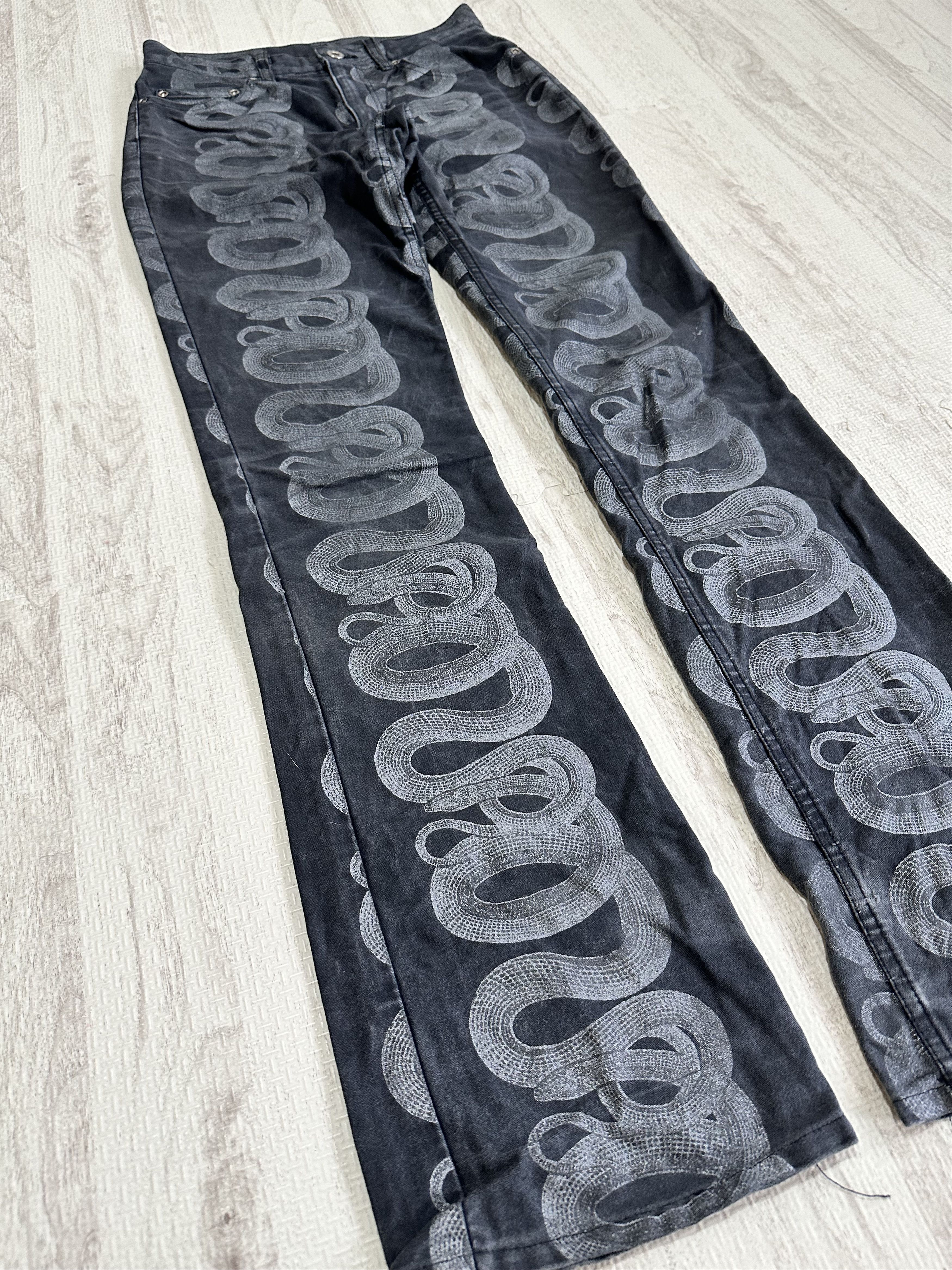 Hysteric Glamour Hysteric Glamour Snake Loop skinny denim pants black size 28 Size US 28 / EU 44 - 2 Thumbnail