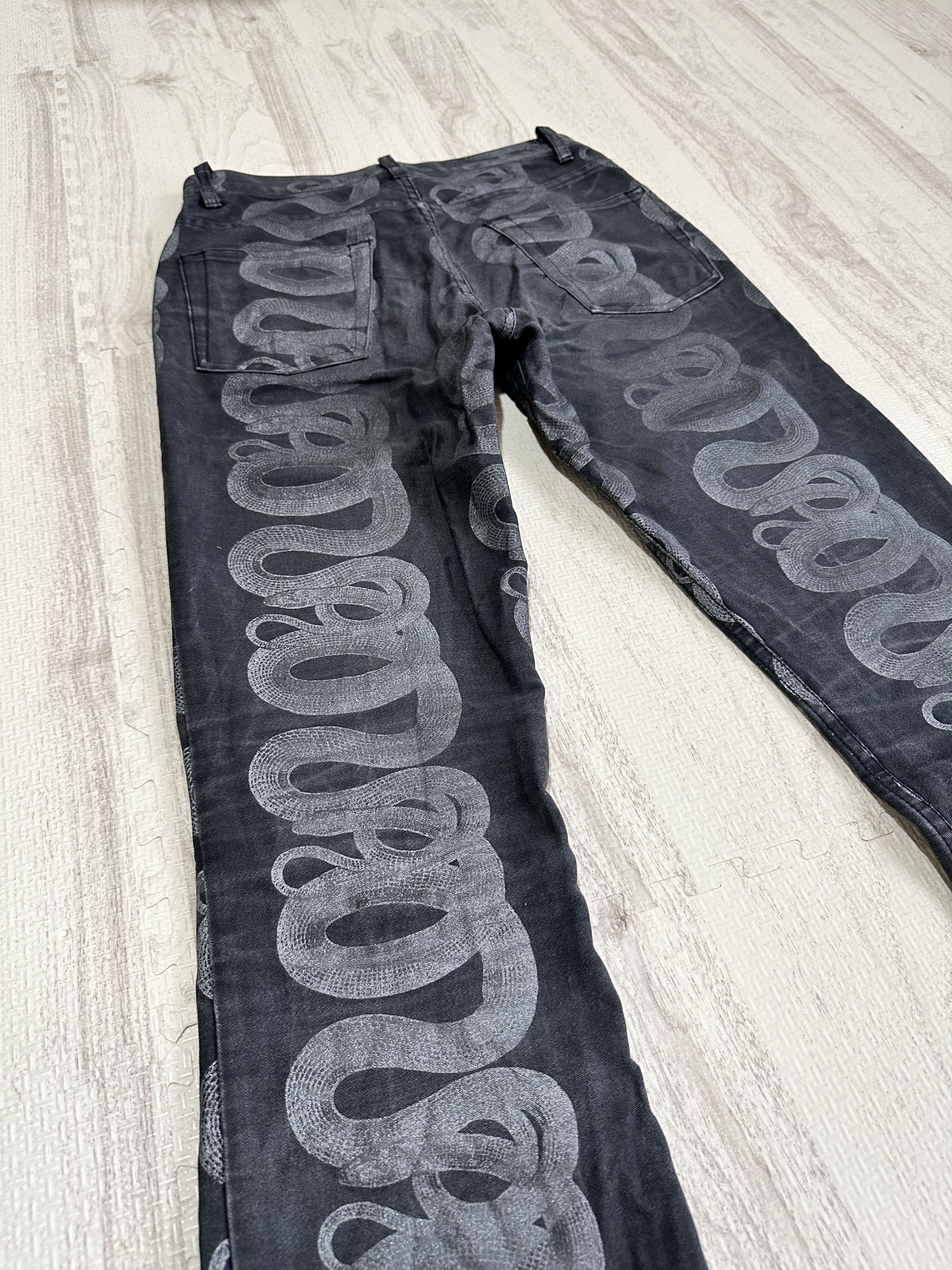 Hysteric Glamour Hysteric Glamour Snake Loop skinny denim pants black size 28 Size US 28 / EU 44 - 11 Thumbnail