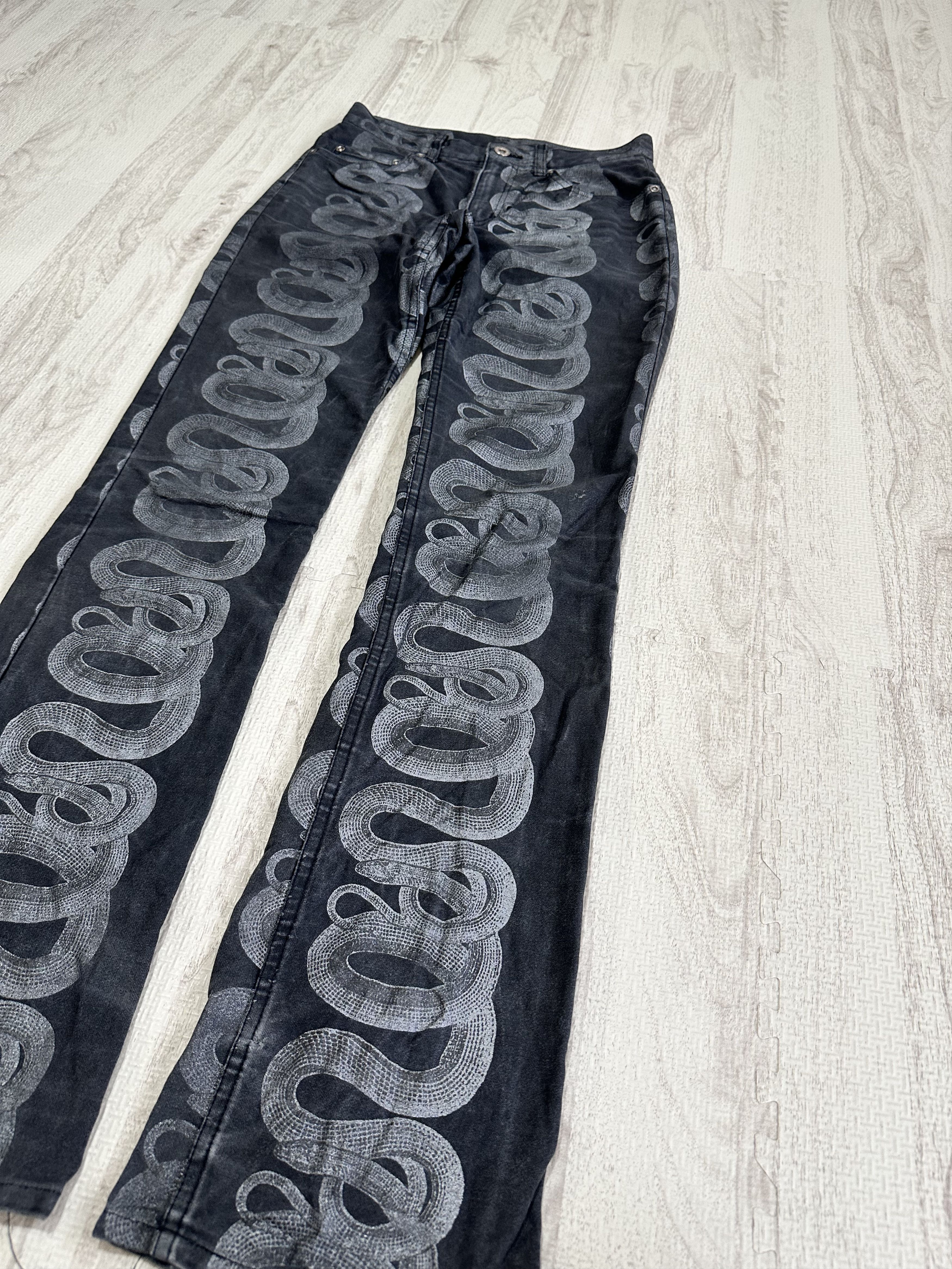 Hysteric Glamour Hysteric Glamour Snake Loop skinny denim pants black size 28 Size US 28 / EU 44 - 3 Thumbnail