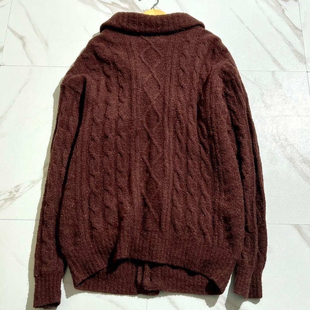 Issey Miyake ISSEY MIYAKE MEN Cable knit cardigan Brown Size L Size US L / EU 52-54 / 3 - 4 Thumbnail