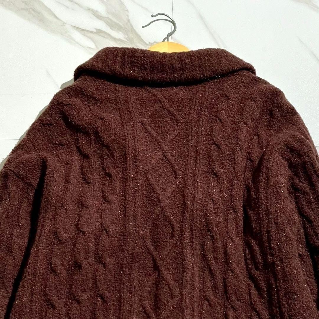 Issey Miyake ISSEY MIYAKE MEN Cable knit cardigan Brown Size L Size US L / EU 52-54 / 3 - 7 Thumbnail