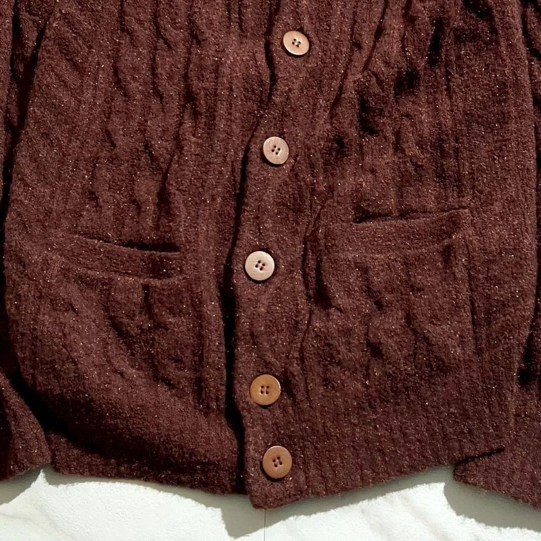 Issey Miyake ISSEY MIYAKE MEN Cable knit cardigan Brown Size L Size US L / EU 52-54 / 3 - 6 Thumbnail
