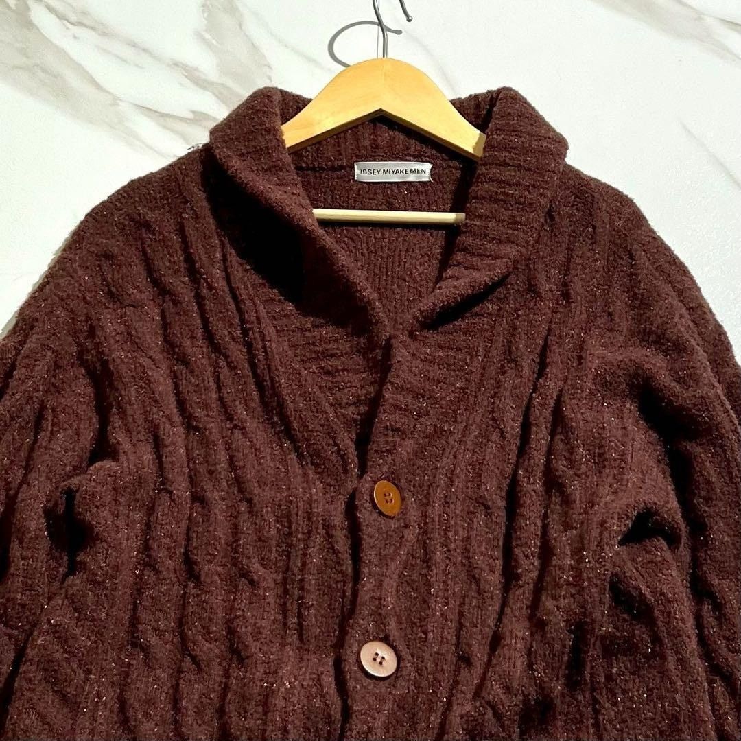 Issey Miyake ISSEY MIYAKE MEN Cable knit cardigan Brown Size L Size US L / EU 52-54 / 3 - 5 Thumbnail