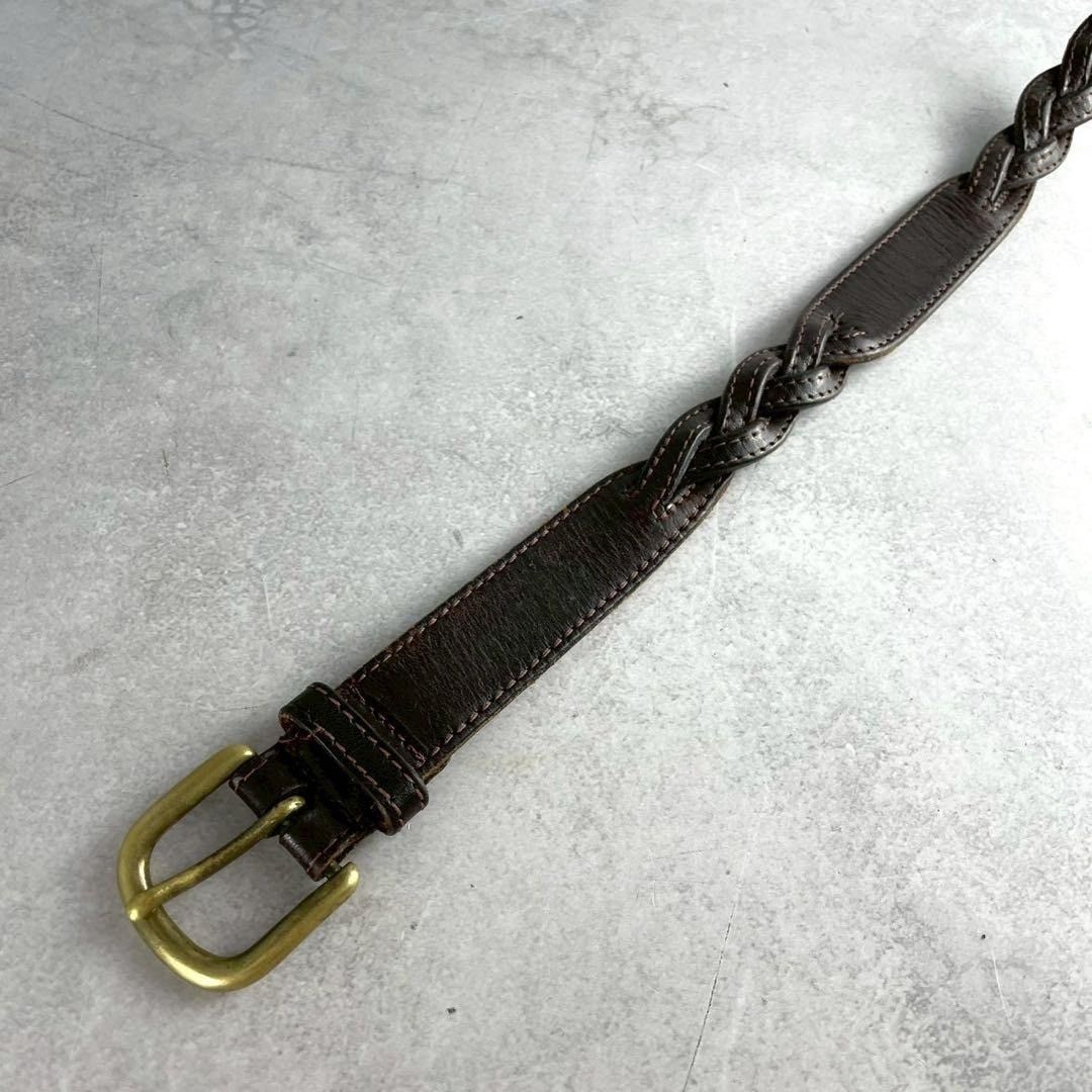 Issey Miyake ISSEY MIYAKE Leather Braiding Belt Brown Size ONE SIZE - 7 Thumbnail