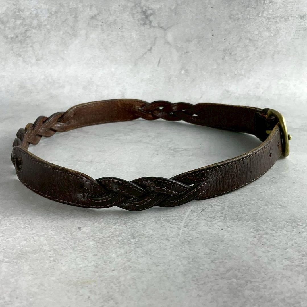 Issey Miyake ISSEY MIYAKE Leather Braiding Belt Brown Size ONE SIZE - 6 Thumbnail