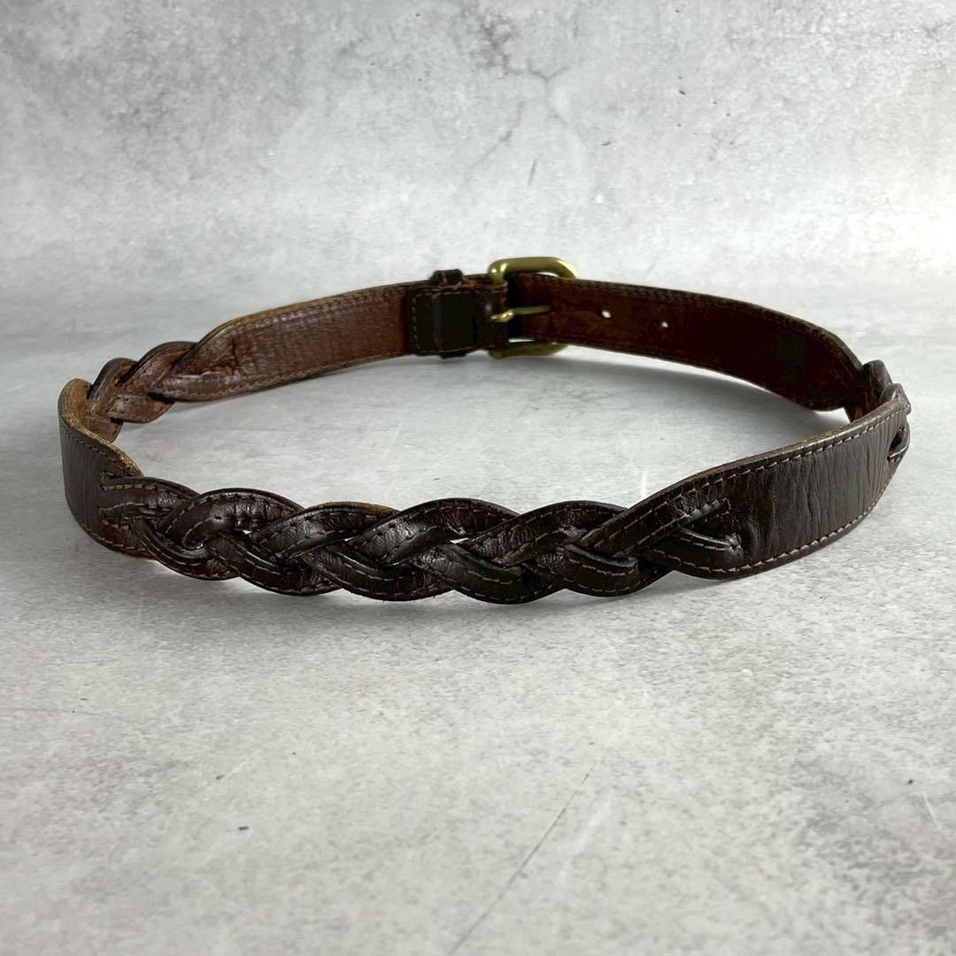 Issey Miyake ISSEY MIYAKE Leather Braiding Belt Brown Size ONE SIZE - 5 Thumbnail