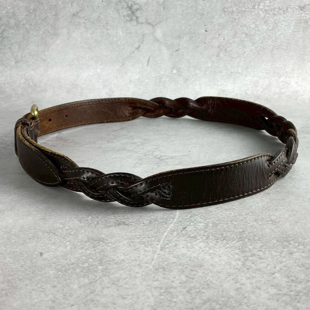Issey Miyake ISSEY MIYAKE Leather Braiding Belt Brown Size ONE SIZE - 4 Thumbnail