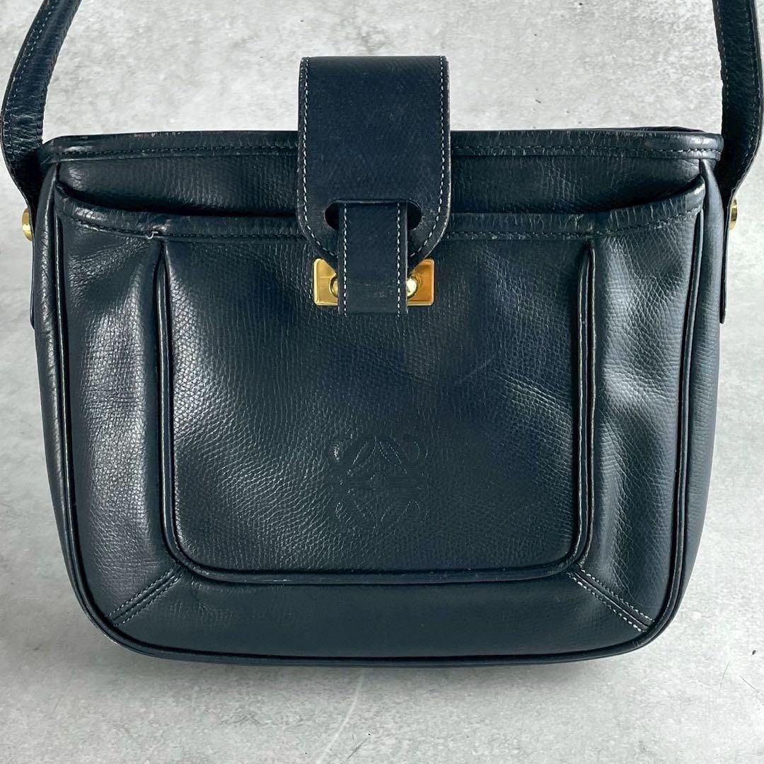 Other LOEWE Anagram Leather Shoulder Bag Navy Size ONE SIZE - 2 Thumbnail