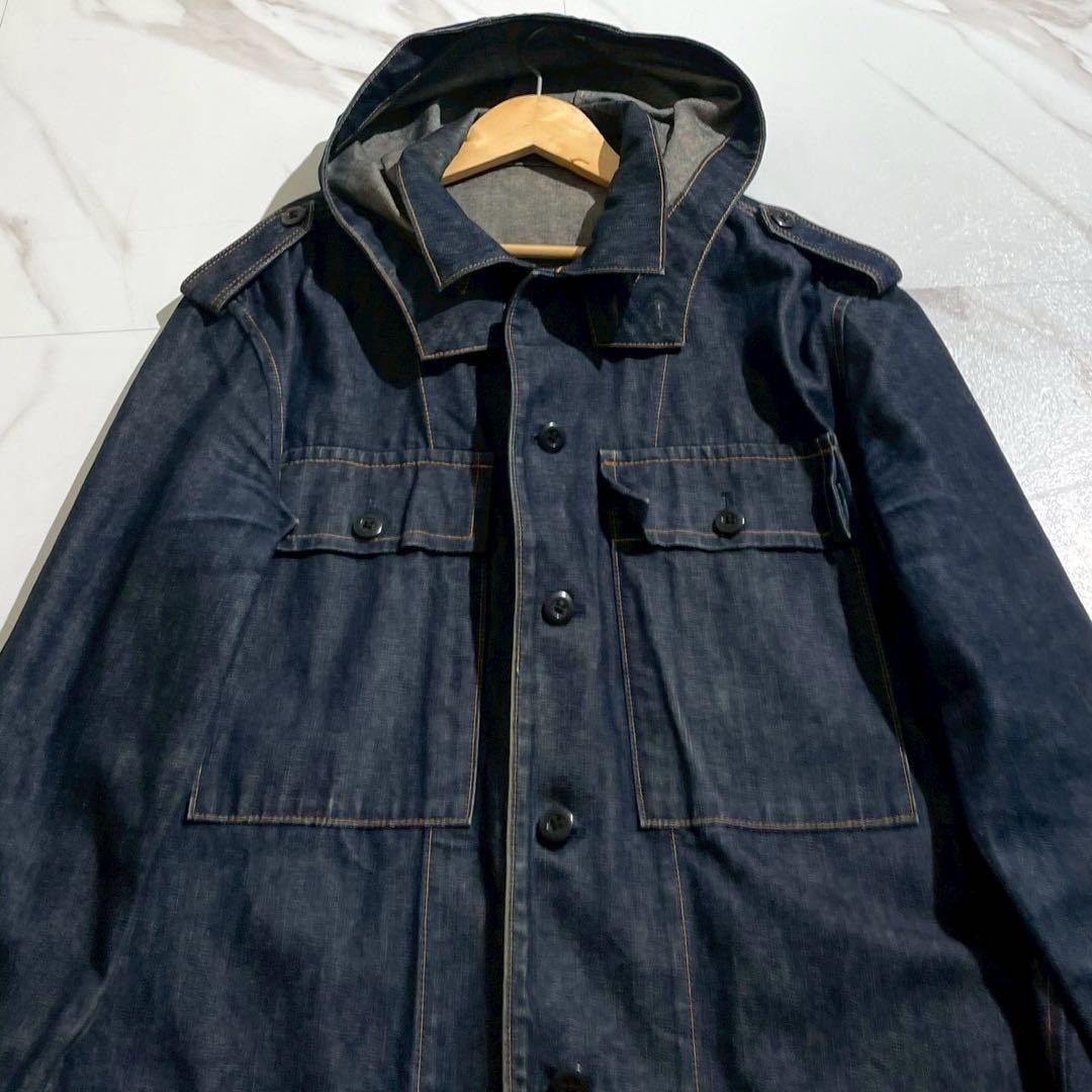 Yohji Yamamoto Y's for men 2Way Denim Hooded Coat Indigo Size L Size US L / EU 52-54 / 3 - 6 Thumbnail