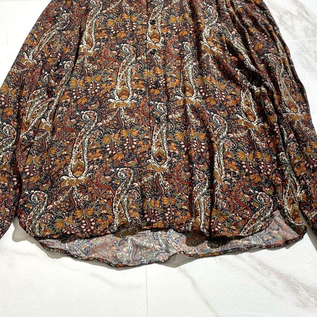 Saint Laurent Paris SAINT LAURENT PARIS Paisley Long Sleeve Shirt Rayon Size L Size US L / EU 52-54 / 3 - 6 Thumbnail