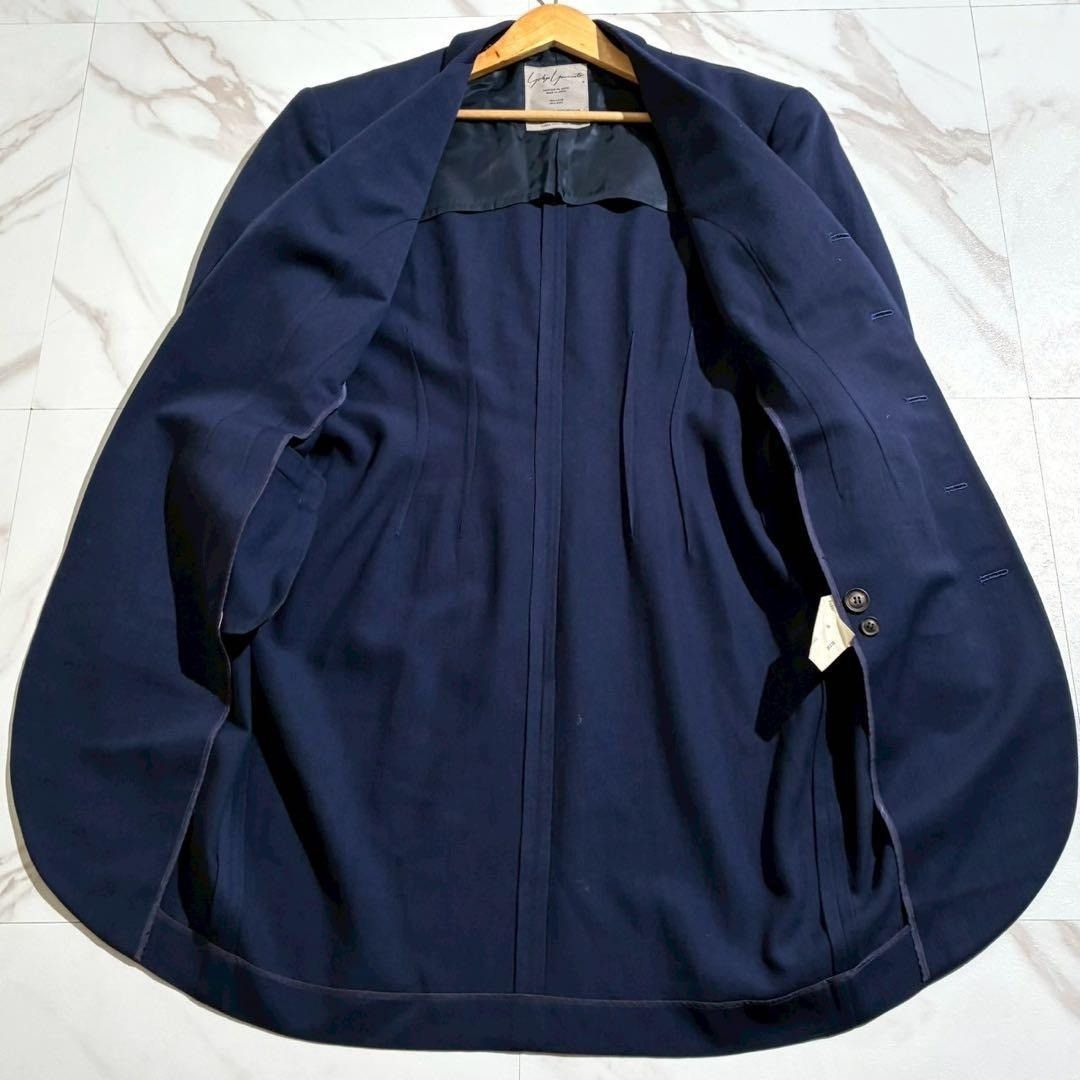 Yohji Yamamoto Yohji Yamamoto 80s Tailored Jacket Navy Size M Size US M / EU 48-50 / 2 - 2 Thumbnail