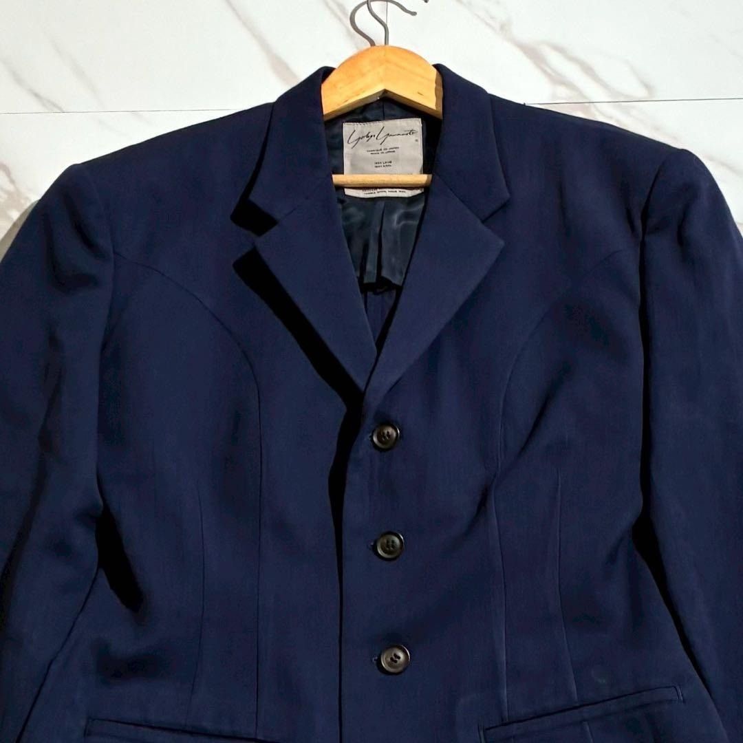 Yohji Yamamoto Yohji Yamamoto 80s Tailored Jacket Navy Size M Size US M / EU 48-50 / 2 - 4 Thumbnail