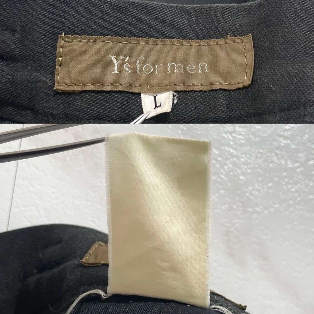 Yohji Yamamoto Y's for men Cotton Gabardine Wide Pants Black Size L Size US 32 / EU 48 - 2 Thumbnail