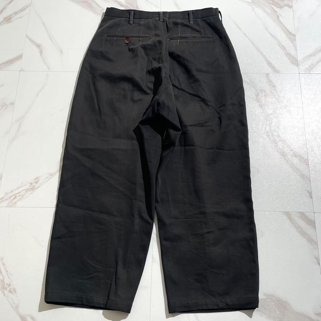 Yohji Yamamoto Y's for men Cotton Gabardine Wide Pants Black Size L Size US 32 / EU 48 - 3 Thumbnail