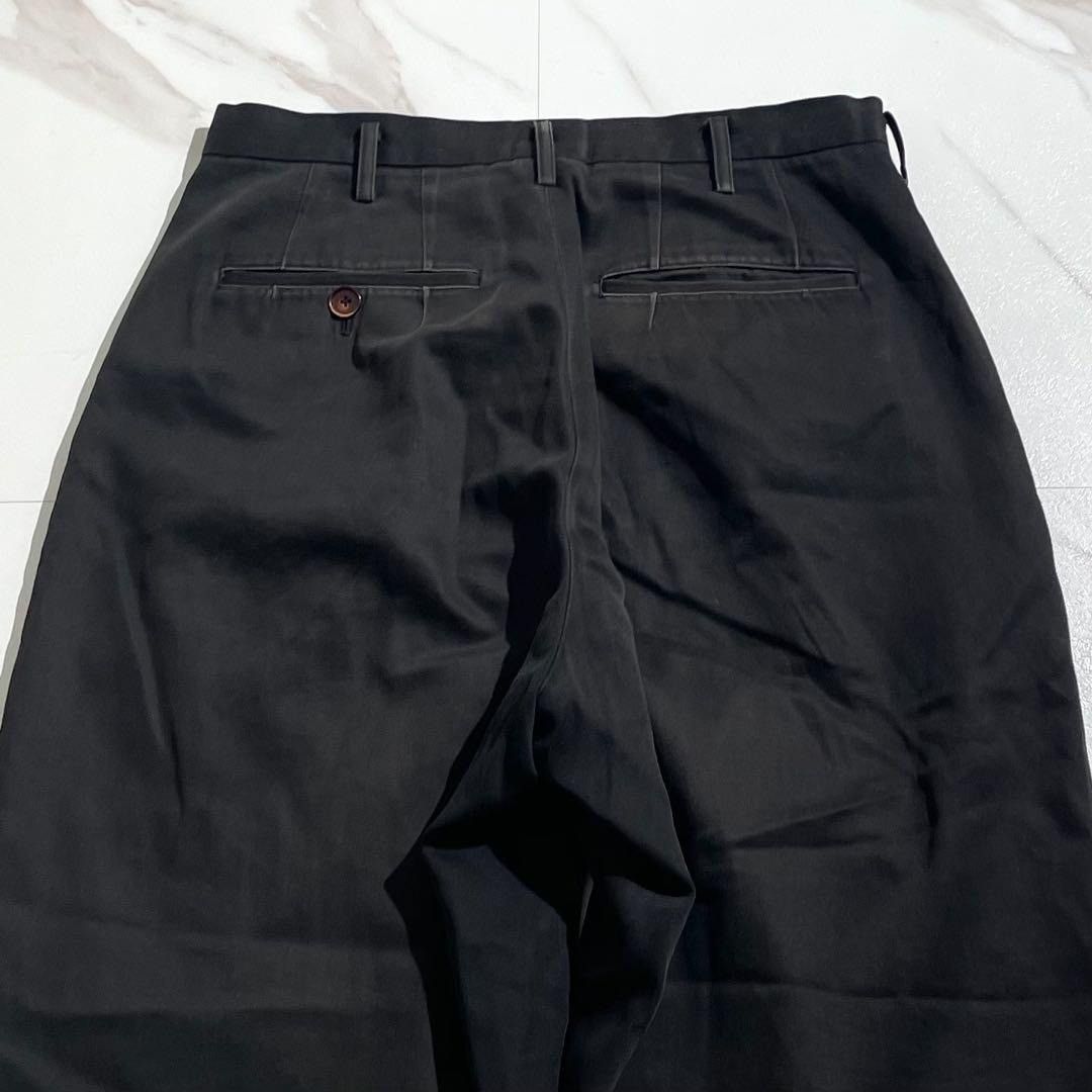 Yohji Yamamoto Y's for men Cotton Gabardine Wide Pants Black Size L Size US 32 / EU 48 - 7 Thumbnail