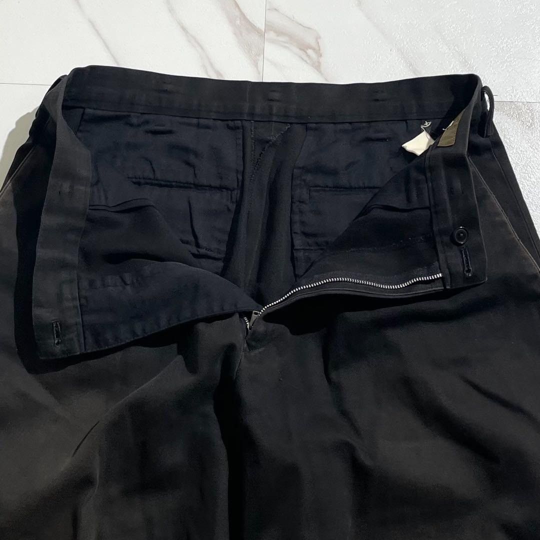 Yohji Yamamoto Y's for men Cotton Gabardine Wide Pants Black Size L Size US 32 / EU 48 - 5 Thumbnail