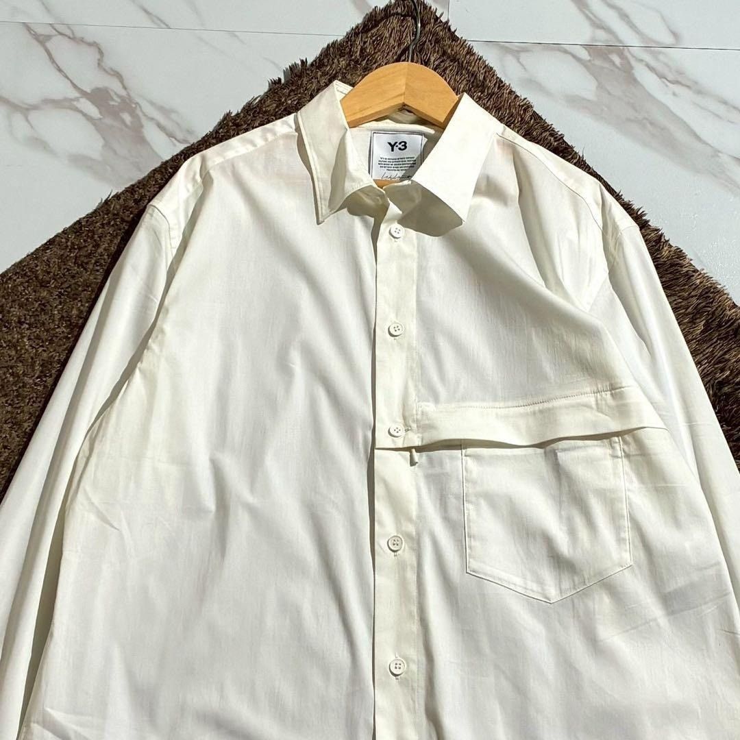 Y-3 Y-3 20AW Long shirt Asymmetry cotton White Size L Size US L / EU 52-54 / 3 - 16 Thumbnail