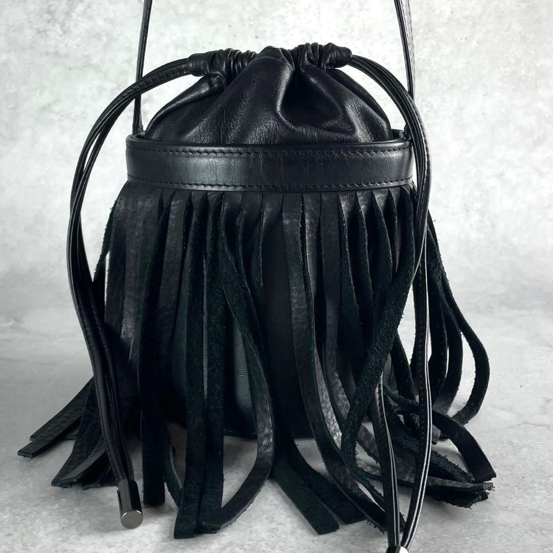 Yohji Yamamoto Yohji Yamamoto +NOIR 20SS Fringe Shoulder Bag Leather Black Size ONE SIZE - 3 Thumbnail