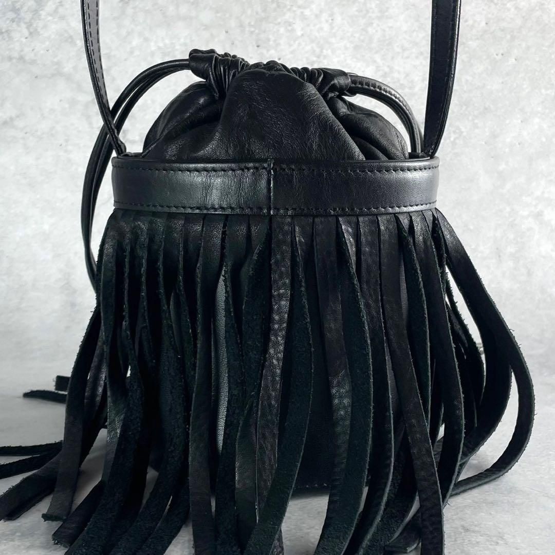 Yohji Yamamoto Yohji Yamamoto +NOIR 20SS Fringe Shoulder Bag Leather Black Size ONE SIZE - 4 Thumbnail