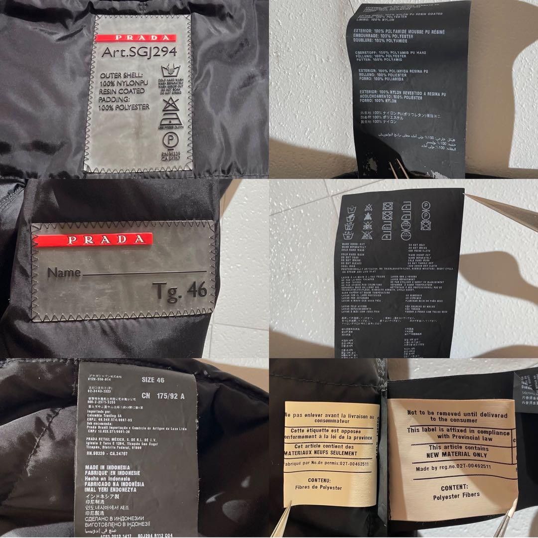 Prada PRADA Padded Coat Nylon Black Size M Size US M / EU 48-50 / 2 - 9 Thumbnail