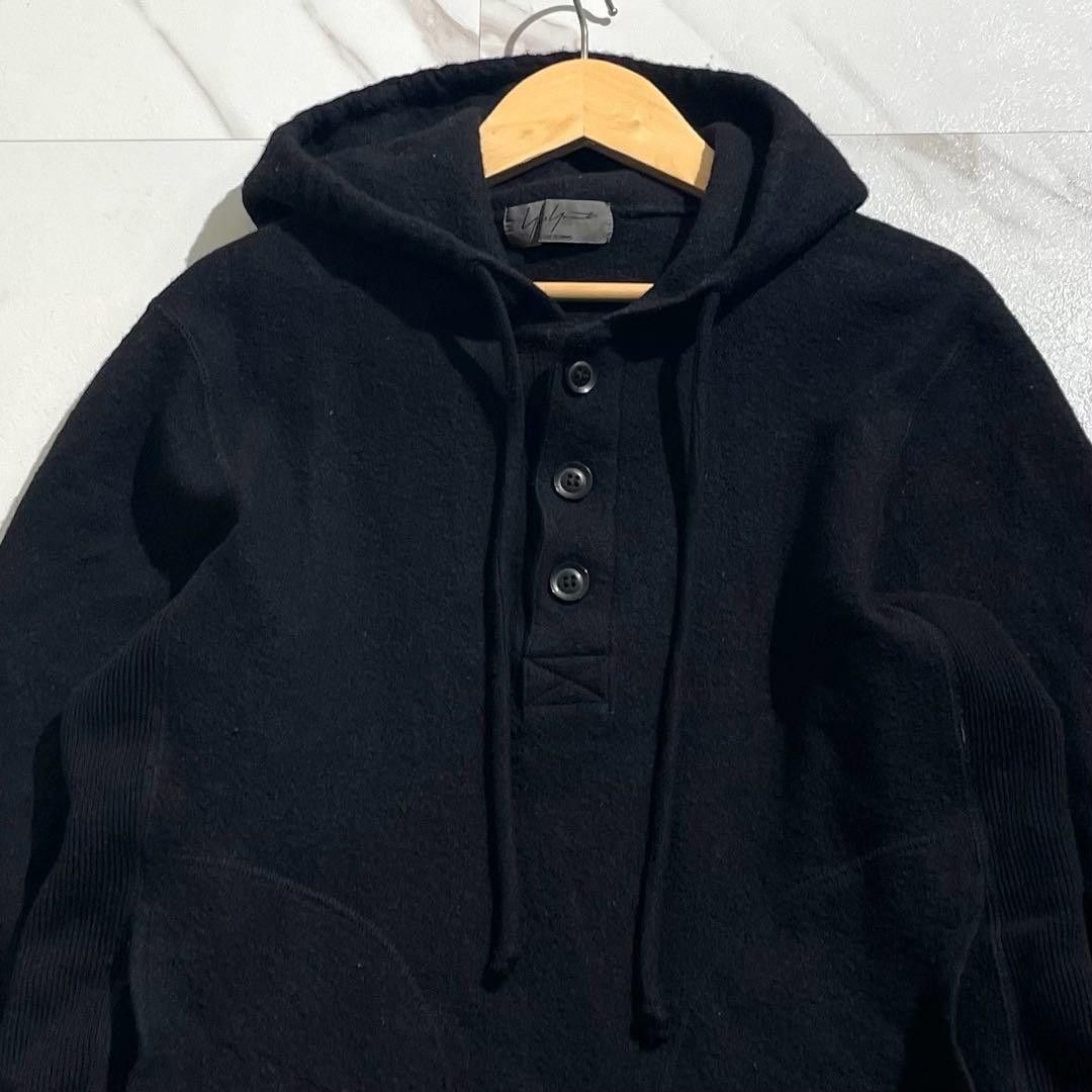 Yohji Yamamoto Yohji Yamamoto POUR HOMME Cashmer Hoodie Black Size L Size US L / EU 52-54 / 3 - 3 Thumbnail