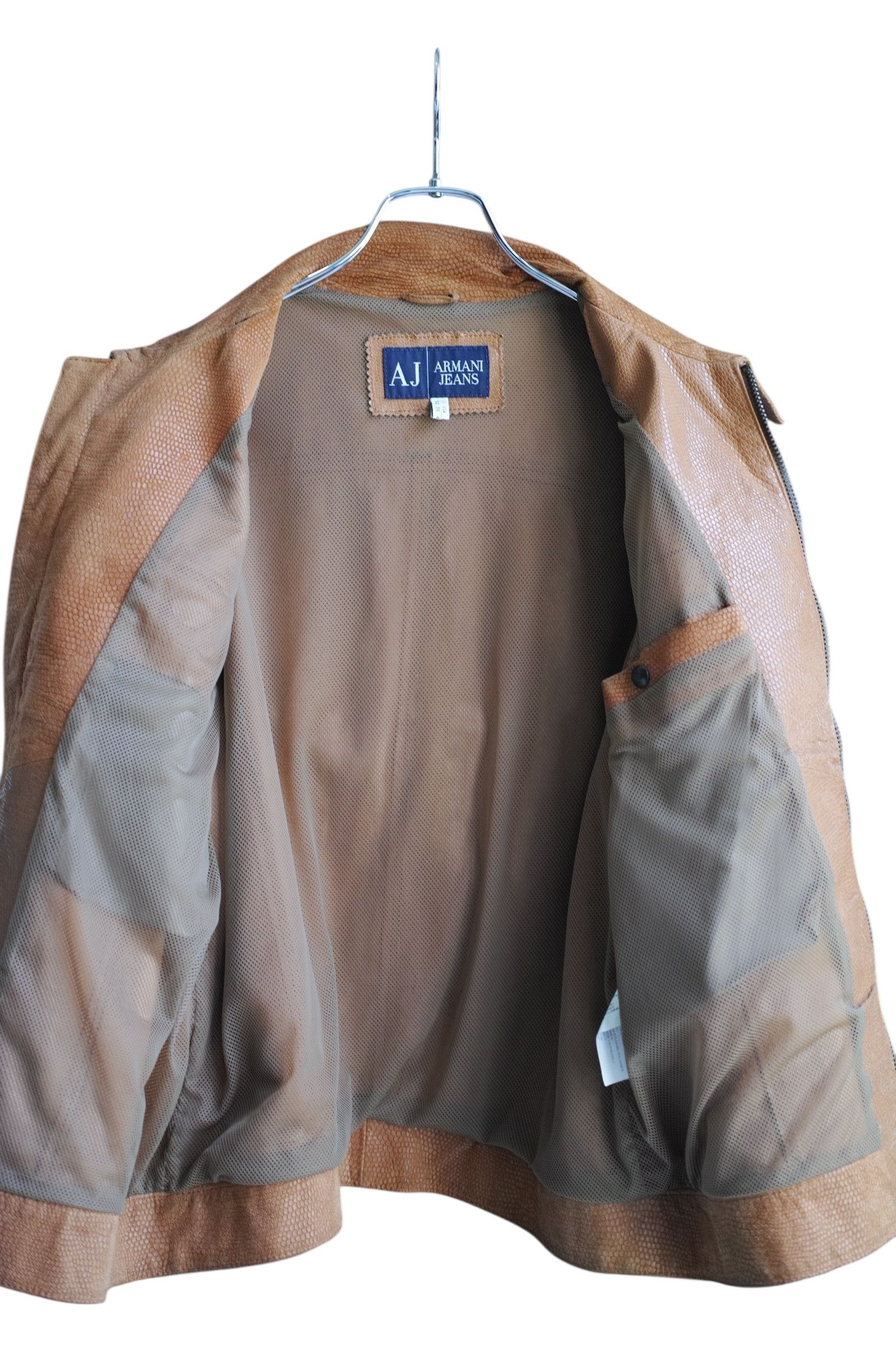 Armani ARMANI JEANS Leather jacket brown size 52 Size US L / EU 52-54 / 3 - 3 Thumbnail